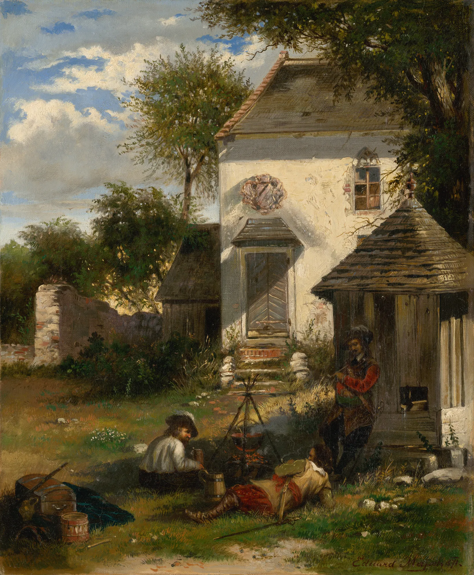 Soldiers Camping in a Nobleman's Yard