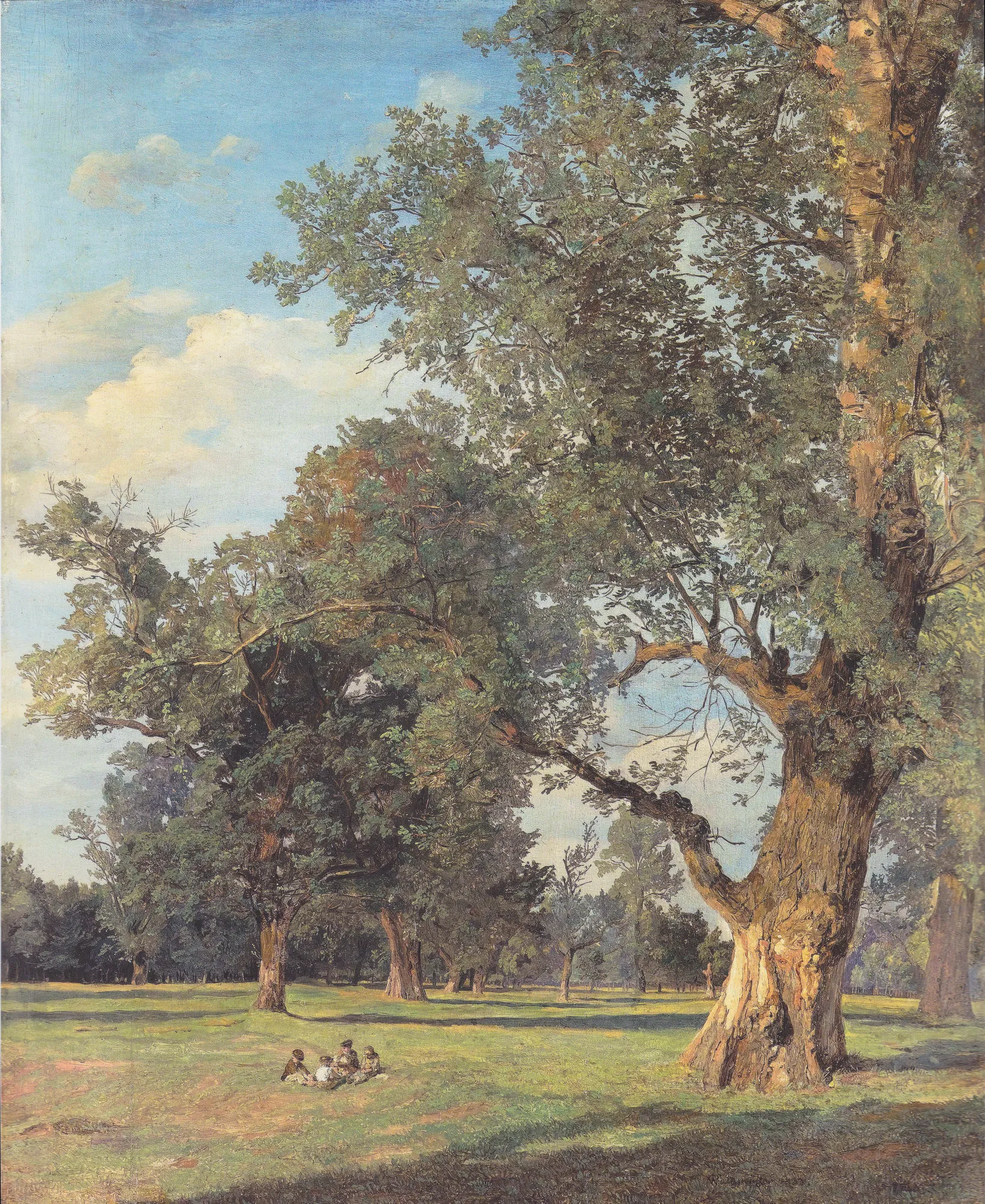 Trees in the Prater with Seated Figures