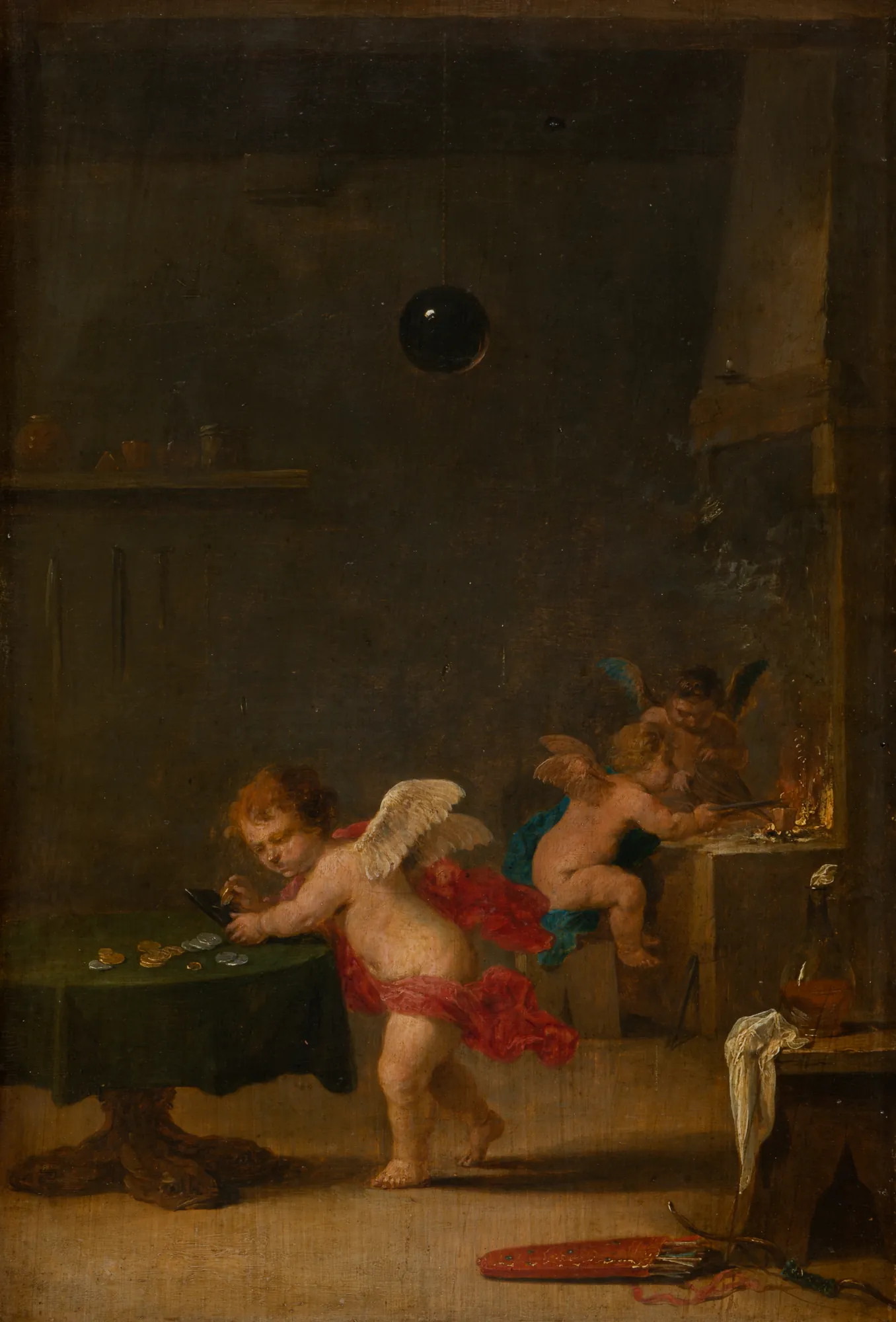 Amoretti in an Alchemist's Workshop