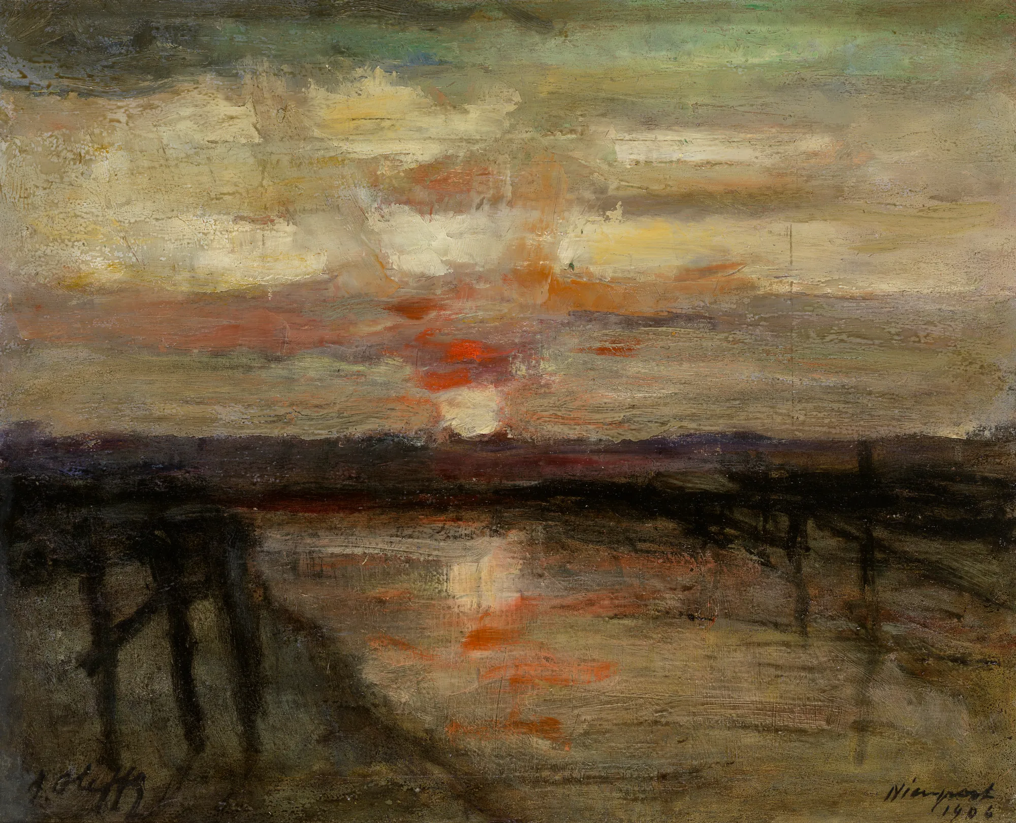 Sunset in Nieuwpoort