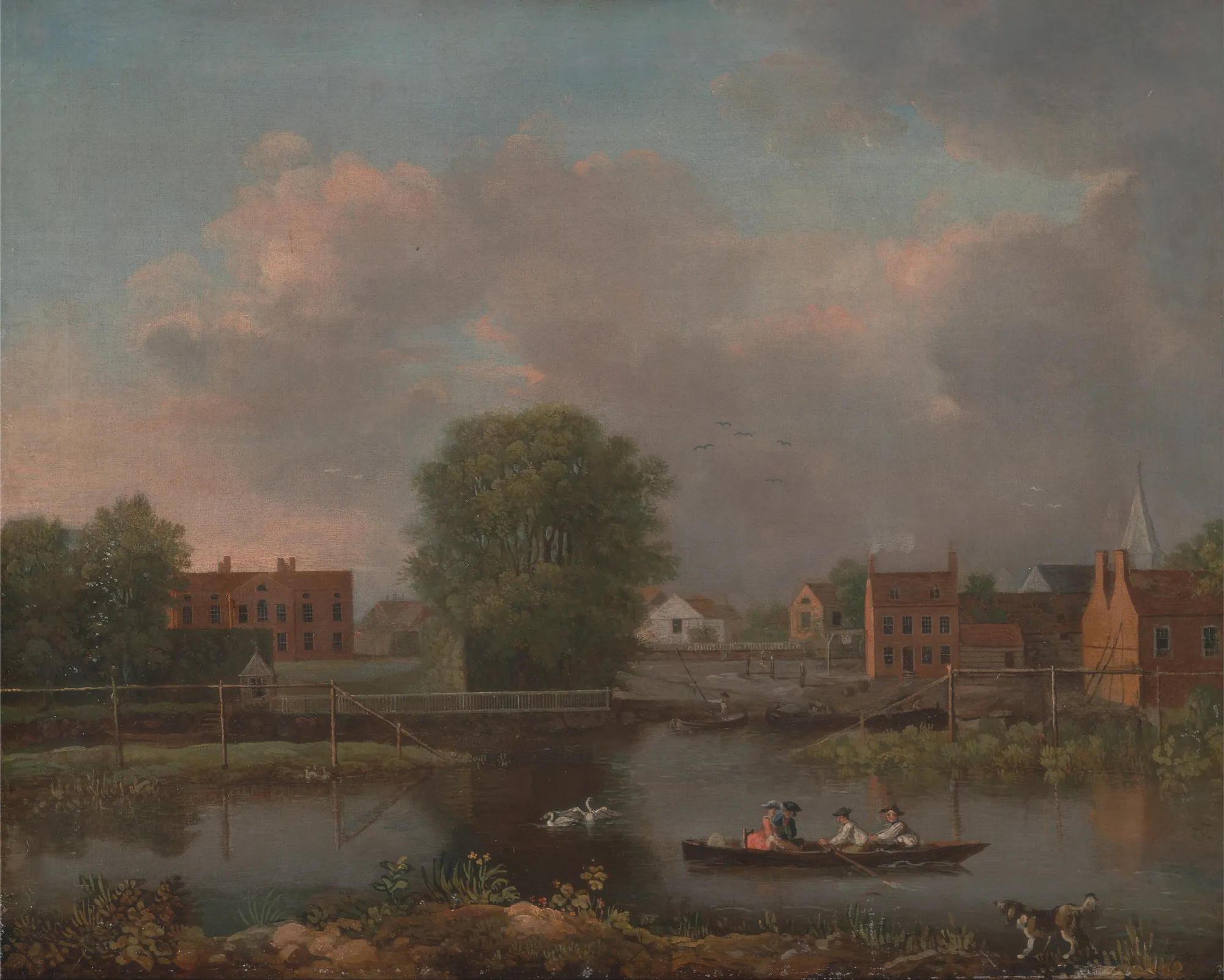 A River Landscape near Rochester Bridge