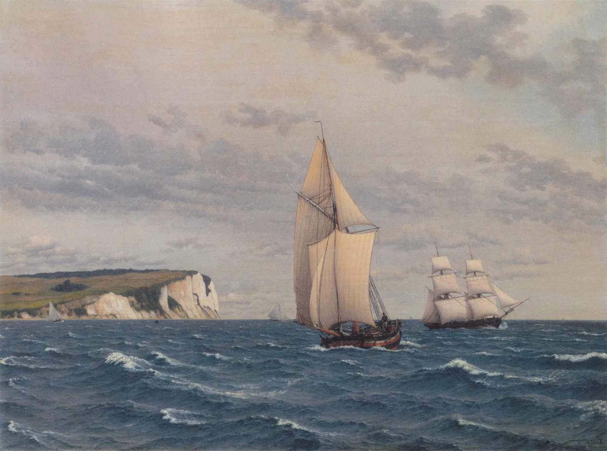 The Southern Part of the Cliffs of Møn Seen from the Sea