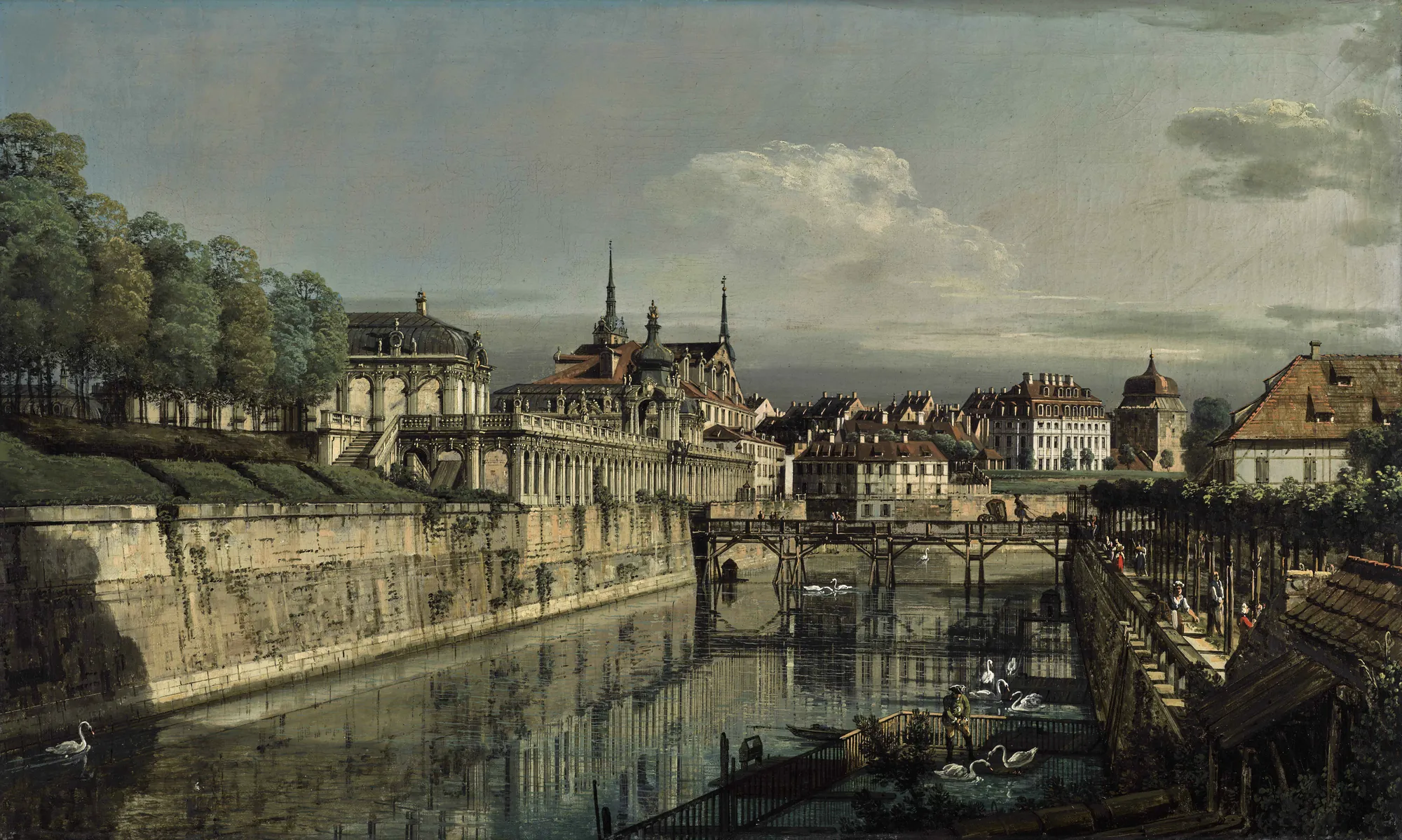 A View of the Moat of the Zwinger, Dresden