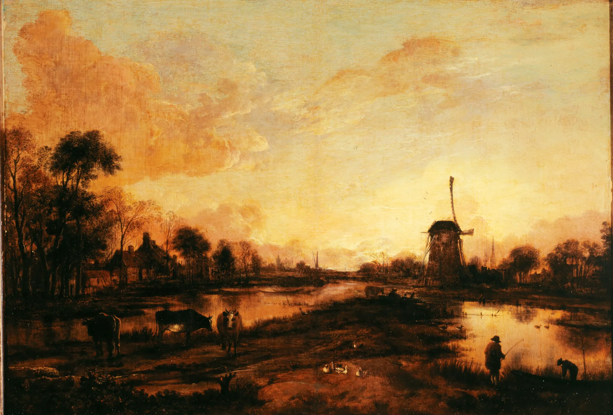 Sunset on the IJssel