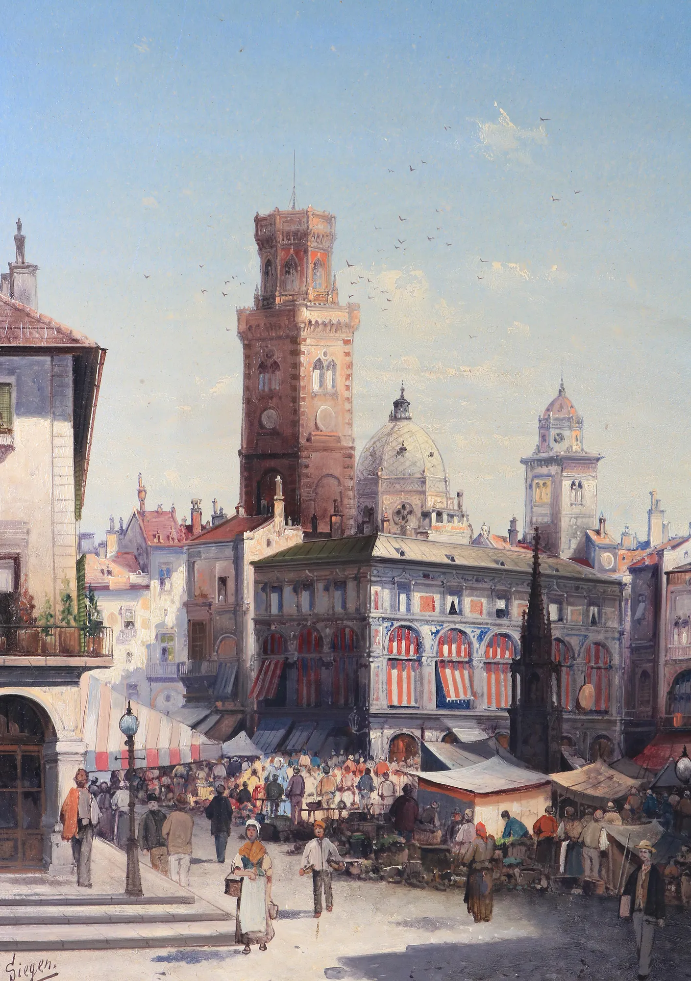 Marktplatz in Bologna
