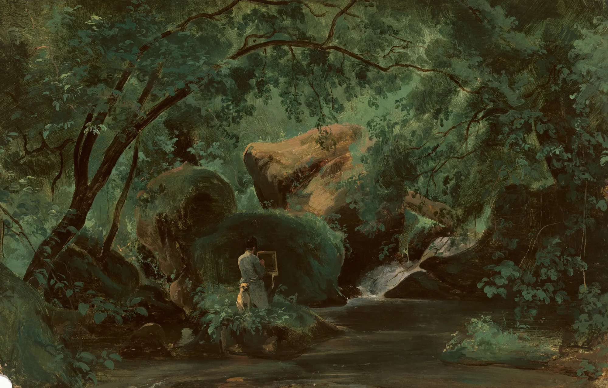 Forest Interior with a Painter, Civita Castellana