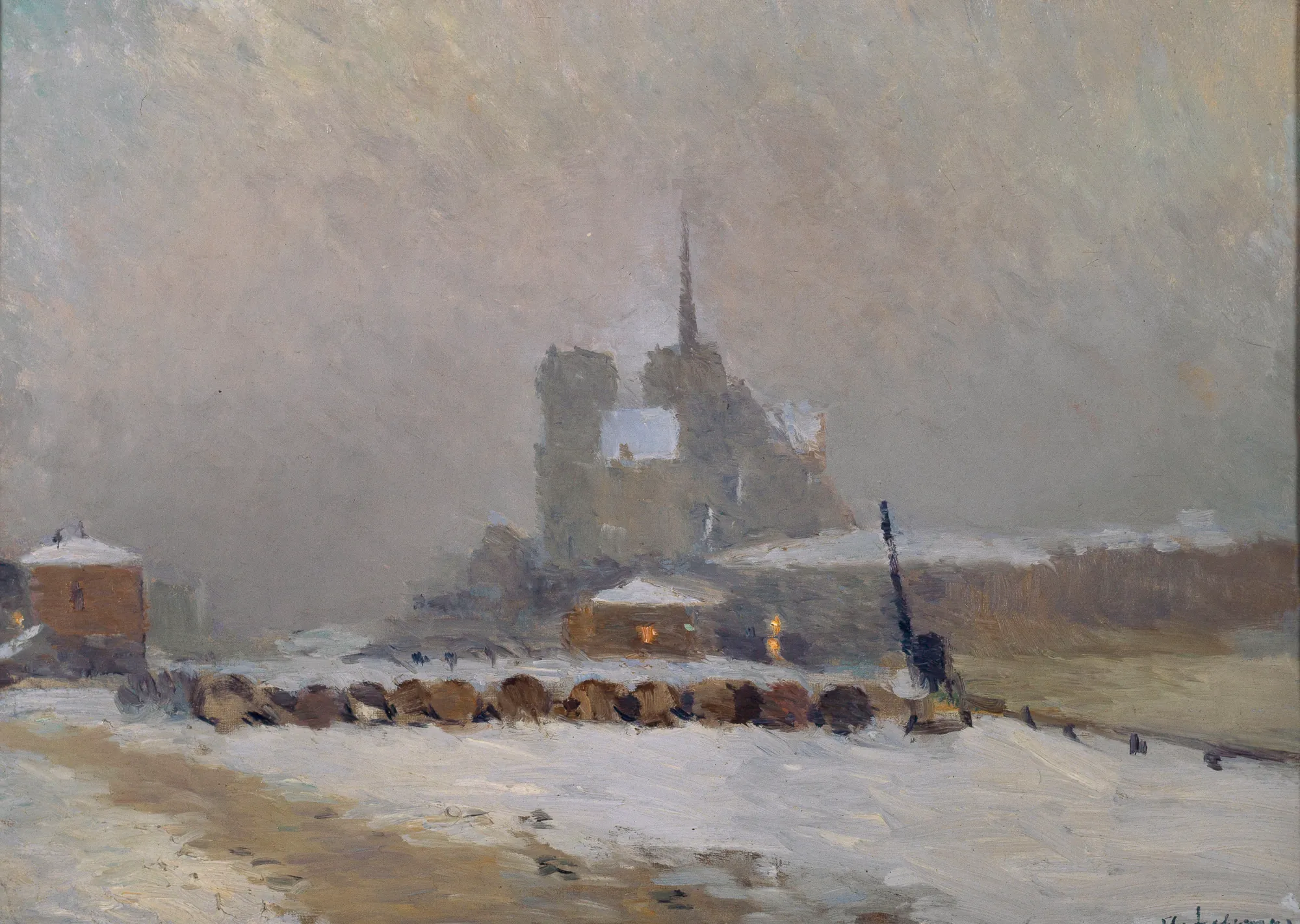 Notre-Dame de Paris, Effet de Neige, le Soir