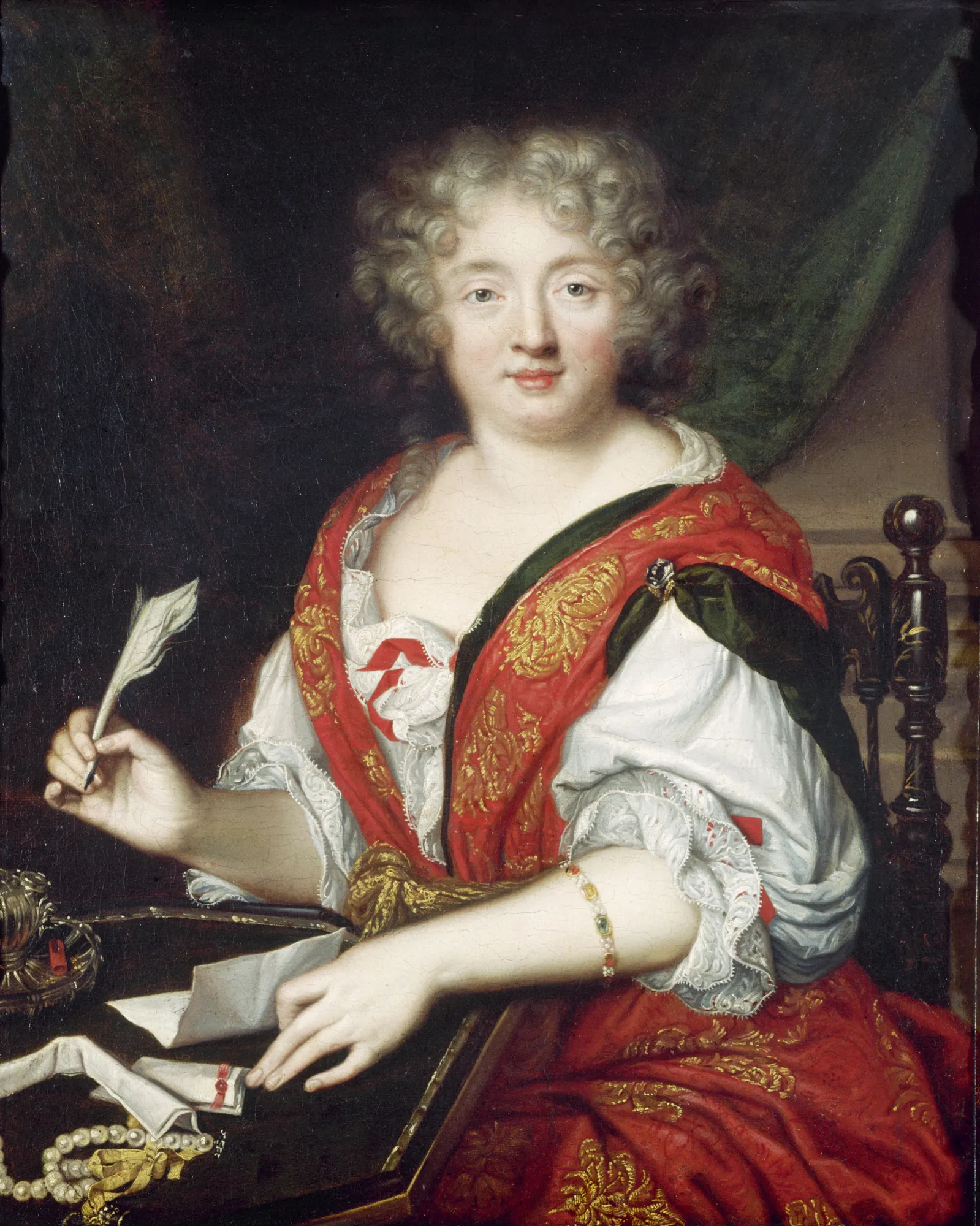 Portrait de femme écrivant