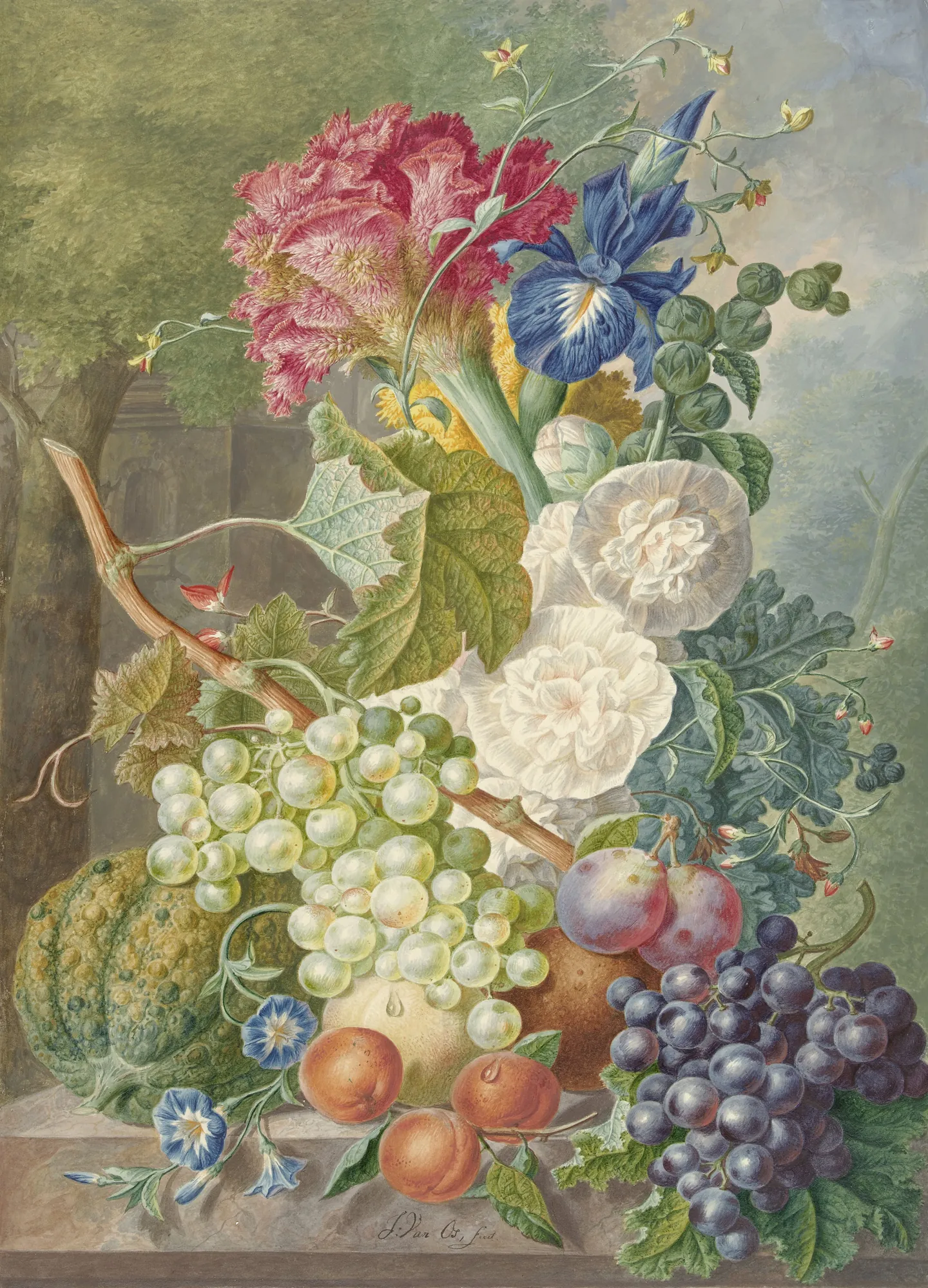Still Life with Flowers and Fruit
