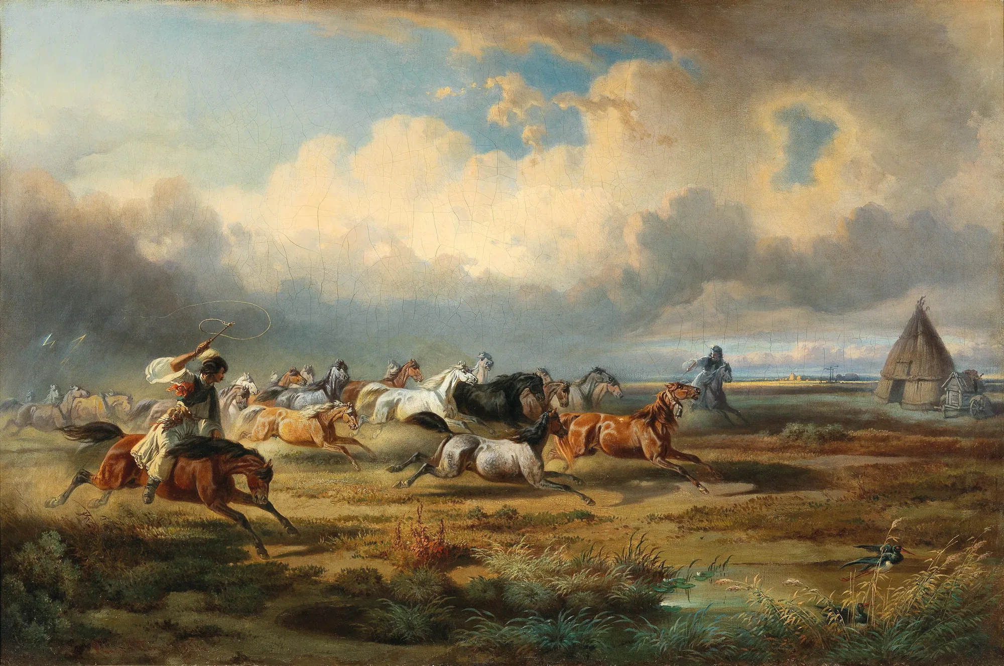Herd of Horses on the Puszta