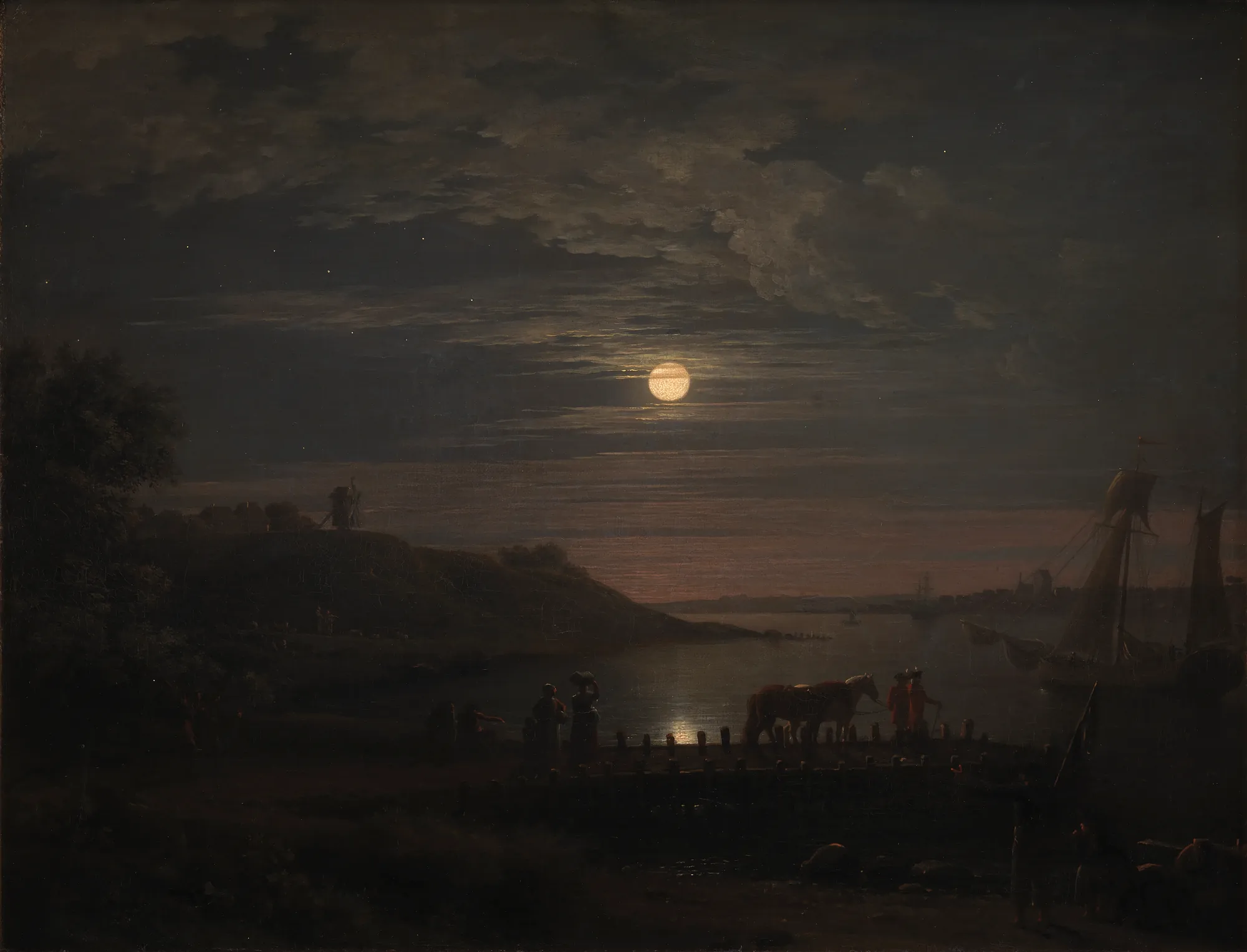 The Crossing over the Little Belt at Snoghøj: Moonrise