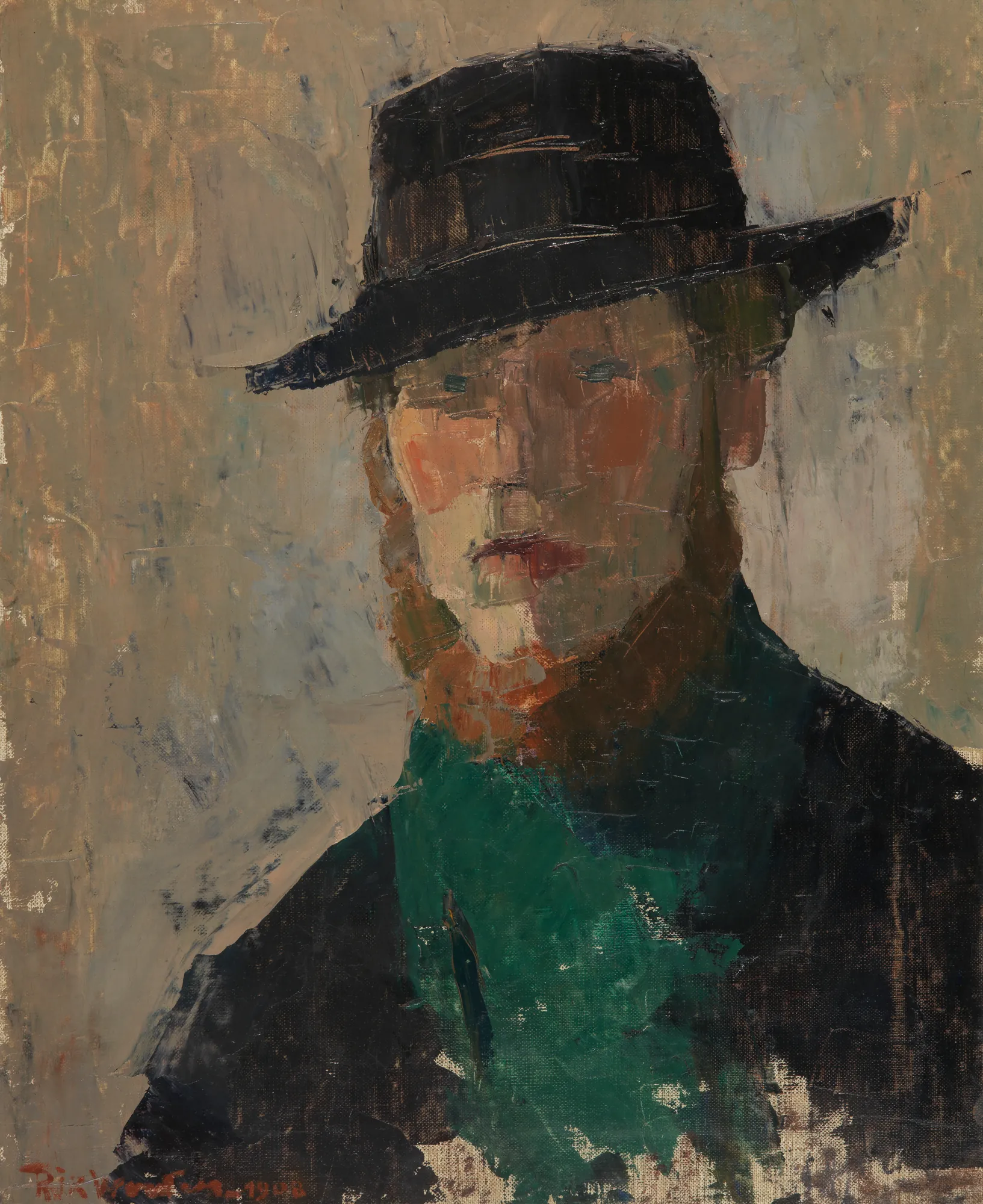 Self Portrait in a Black Hat