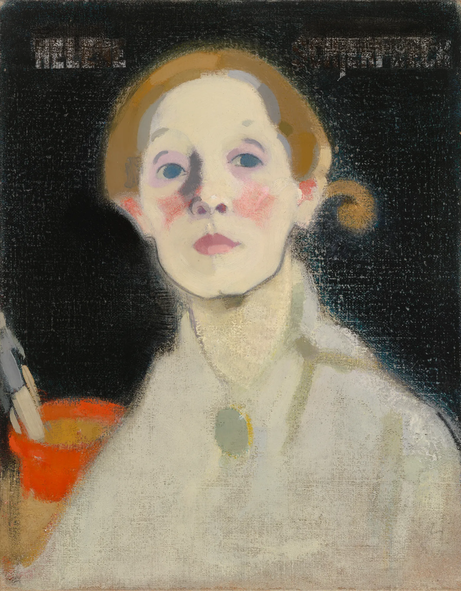 Self-Portrait with Black Background