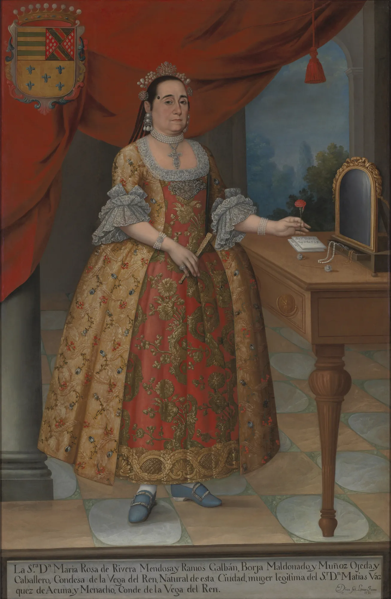 Portrait of María-Rosa de Ribera Mendoza y Maldonado