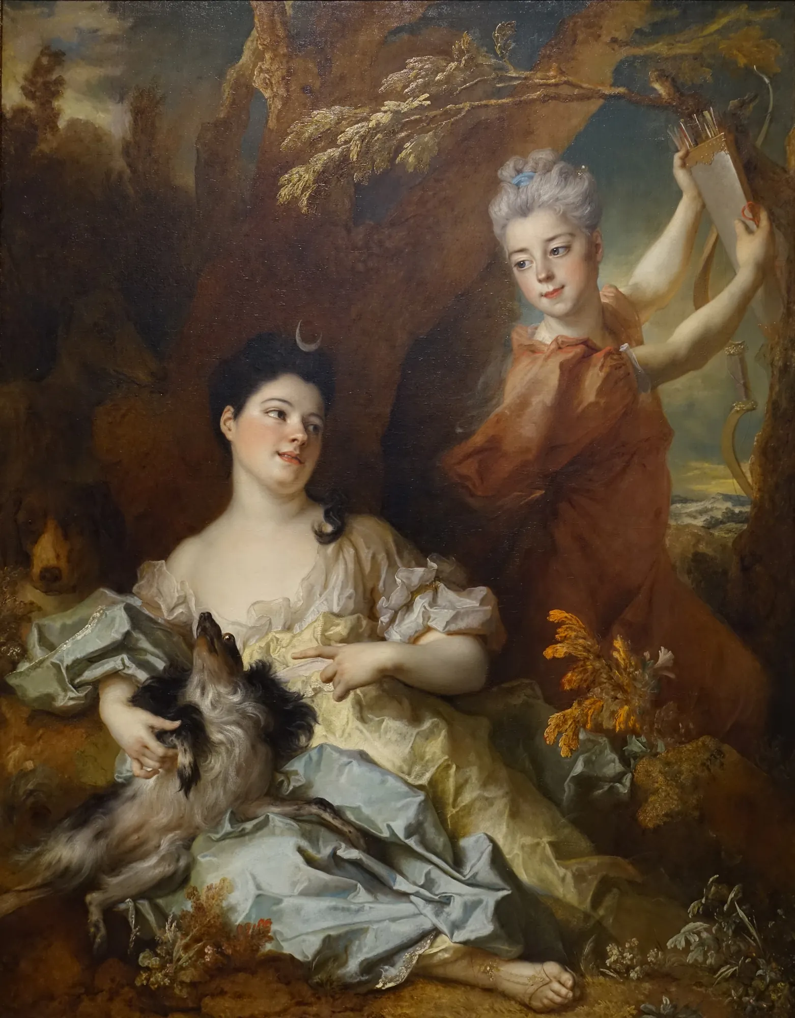Portrait of the Comtesse de Montsoreau and Her Sister as Diana and an Attendant