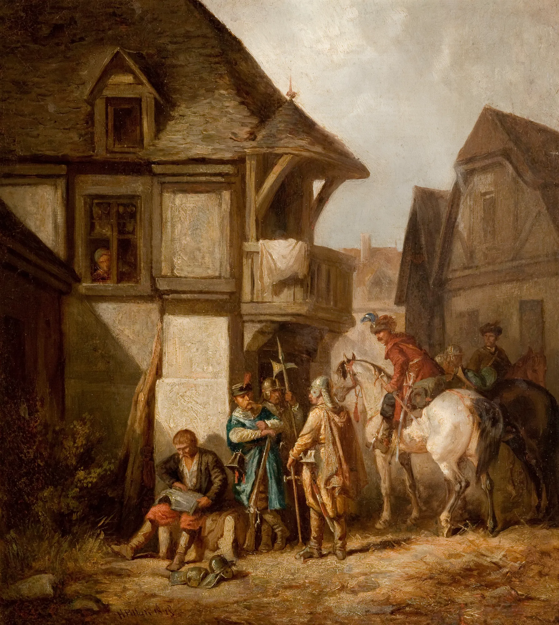 Return of the Lisowczycy Return of the Lisowczycy by Henryk Pillati. A group of 17th-century Polish light cavalry soldiers, known as Lisowczycy, congregate with their horses outside a rustic half-timbered house.