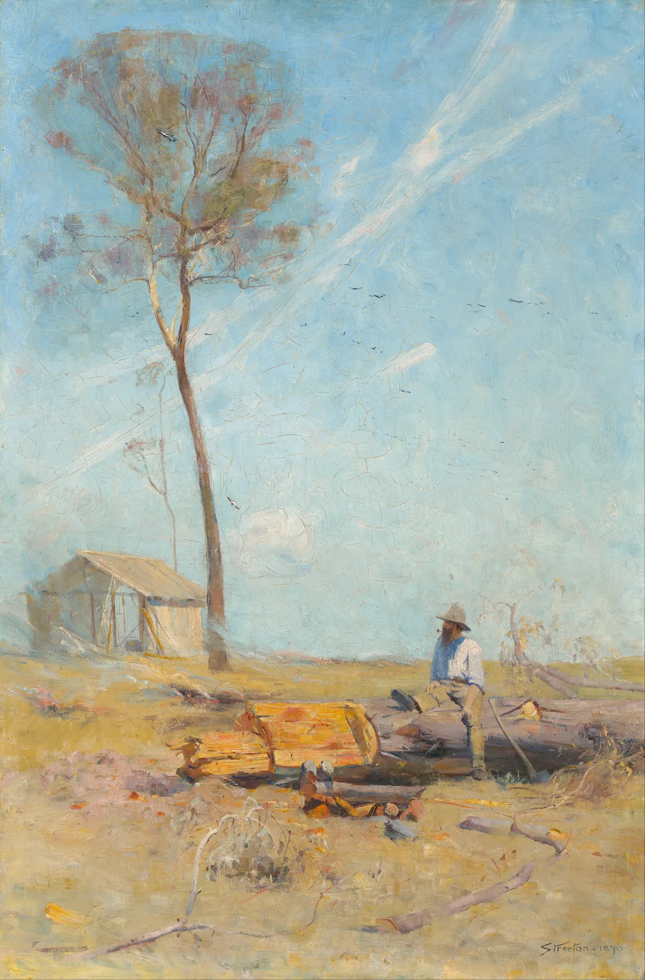 The Selector's Hut (Whelan on the Log)