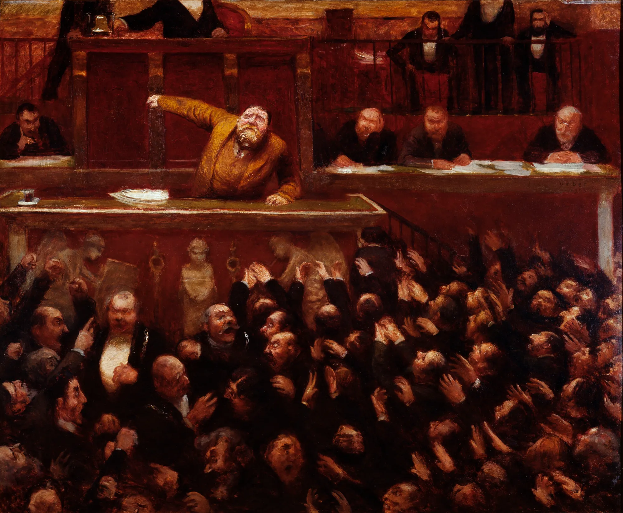 Jean Jaurès at the Tribune of the Chamber of Deputies