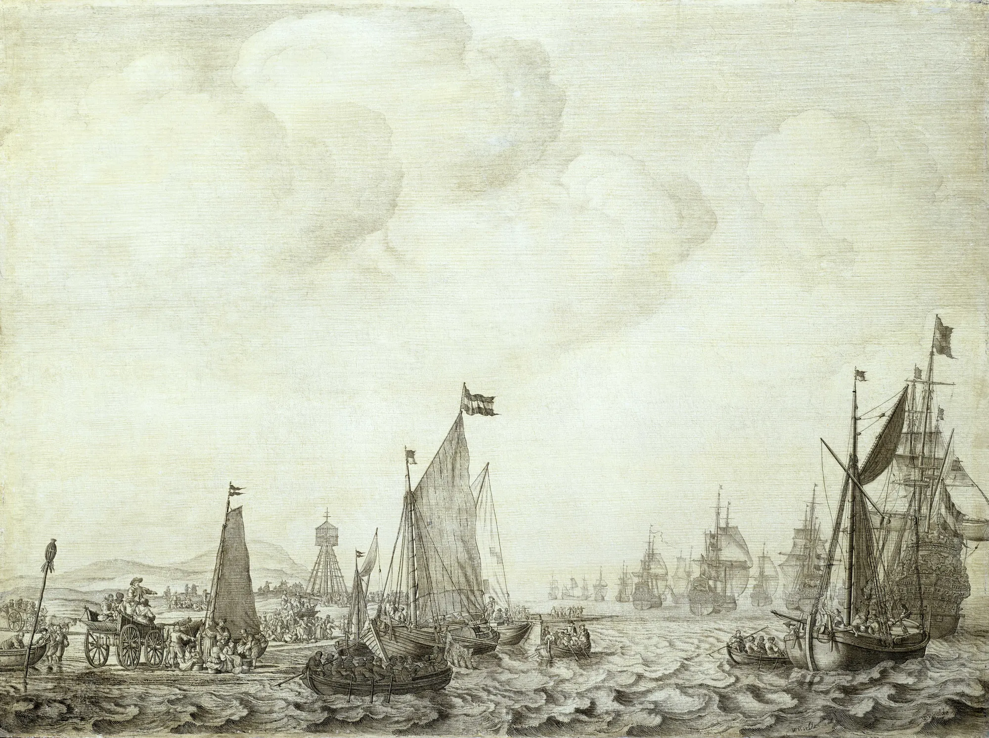 A Kaag and a Galjoot Close to the Shore