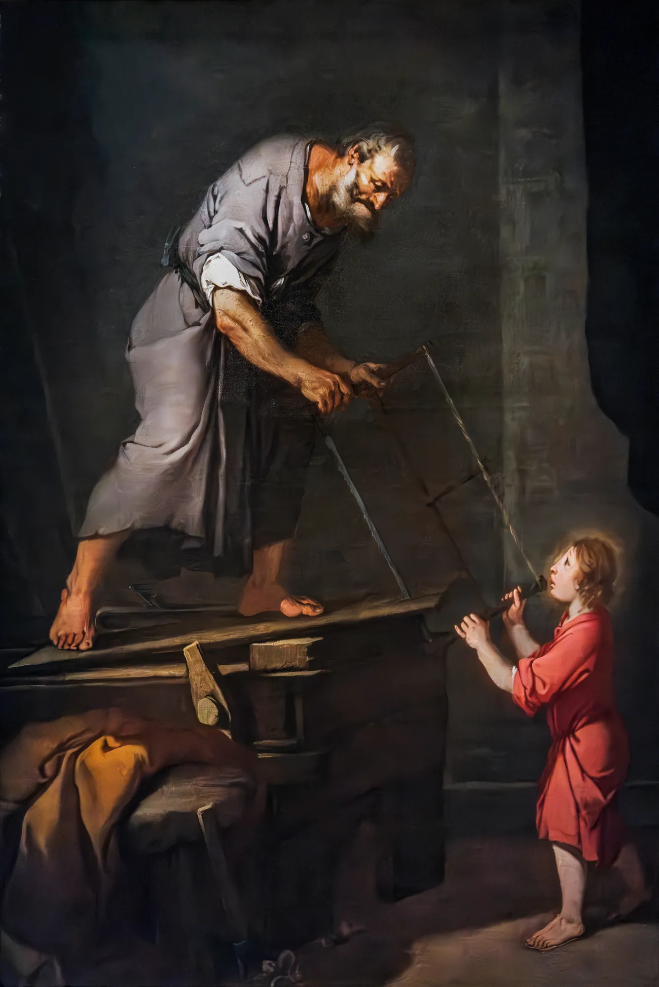 Baby Jesus with Joseph the Carpenter