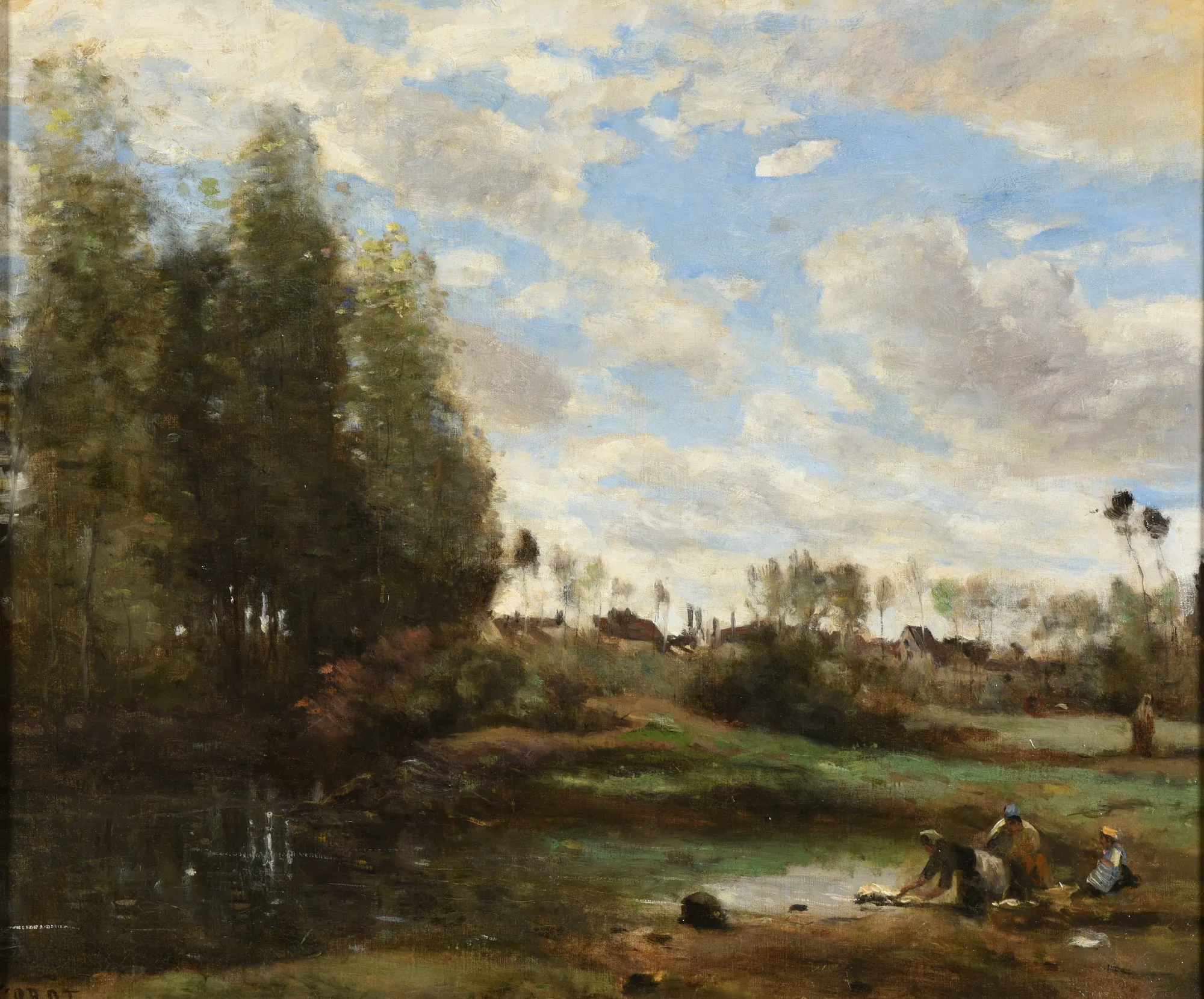 Laveuses au bord de l'eau