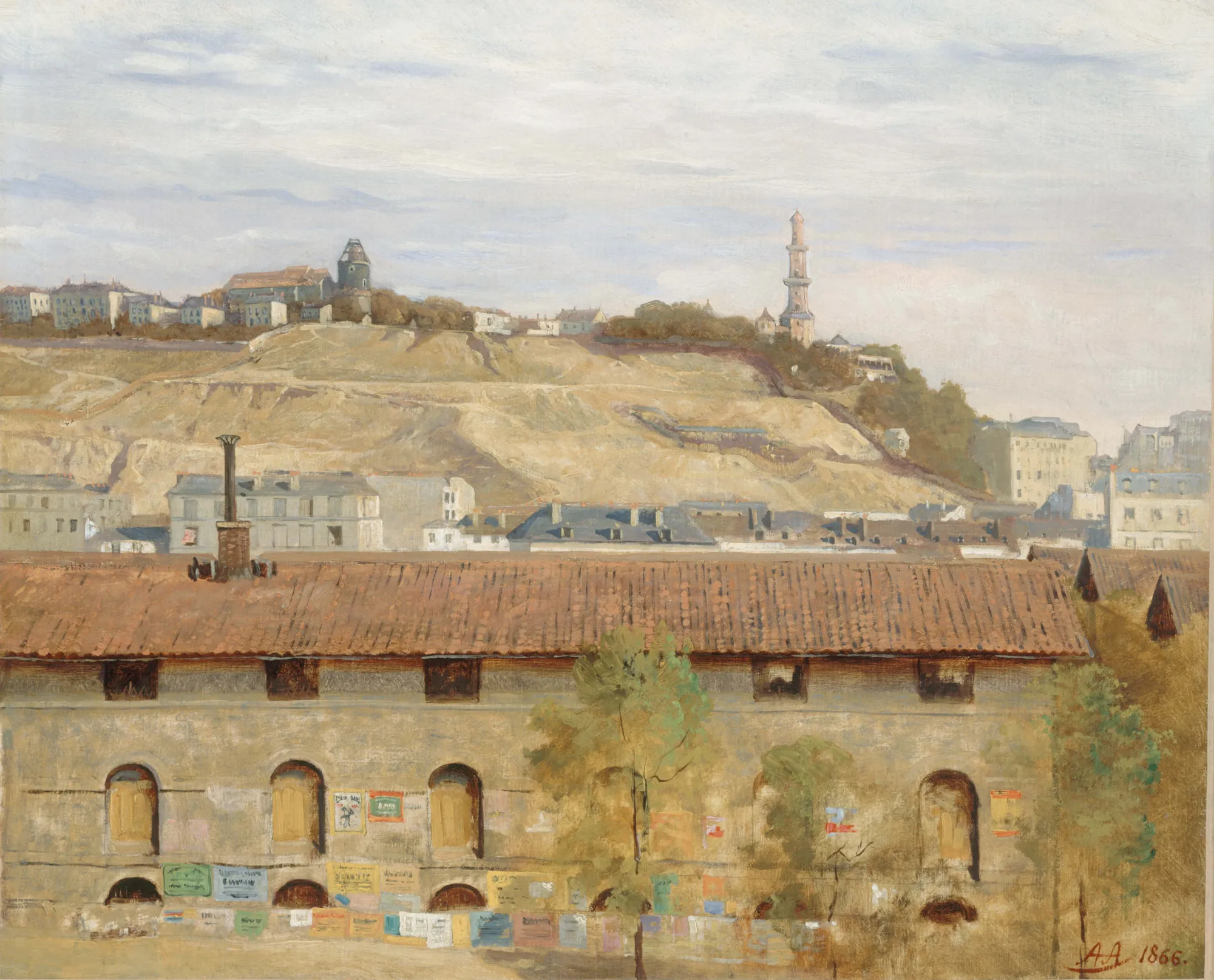 La Butte Montmartre en 1866