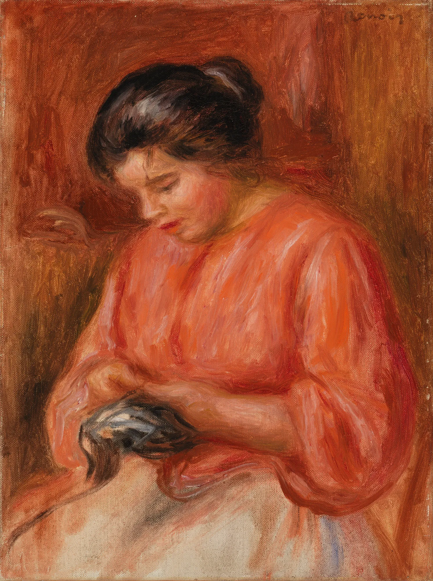 Girl Darning (Femme reprisant)