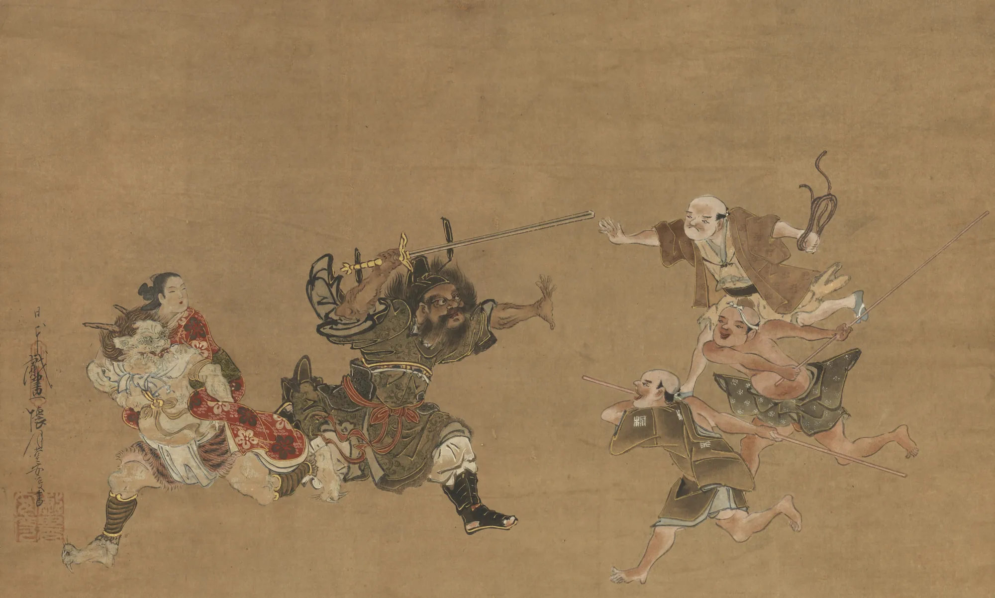 Shoki Fighting for a Courtesan