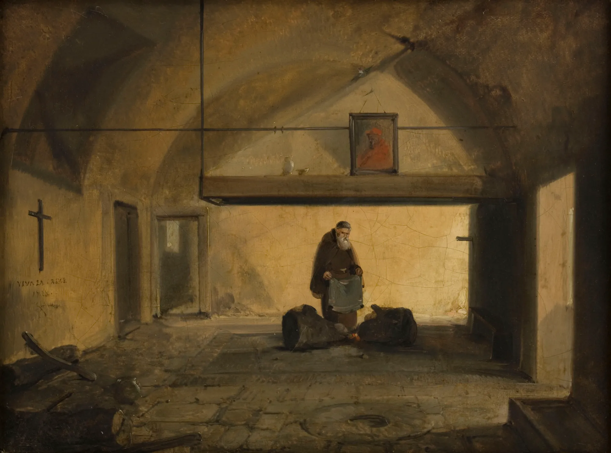 A Monk in a Vaulted Room