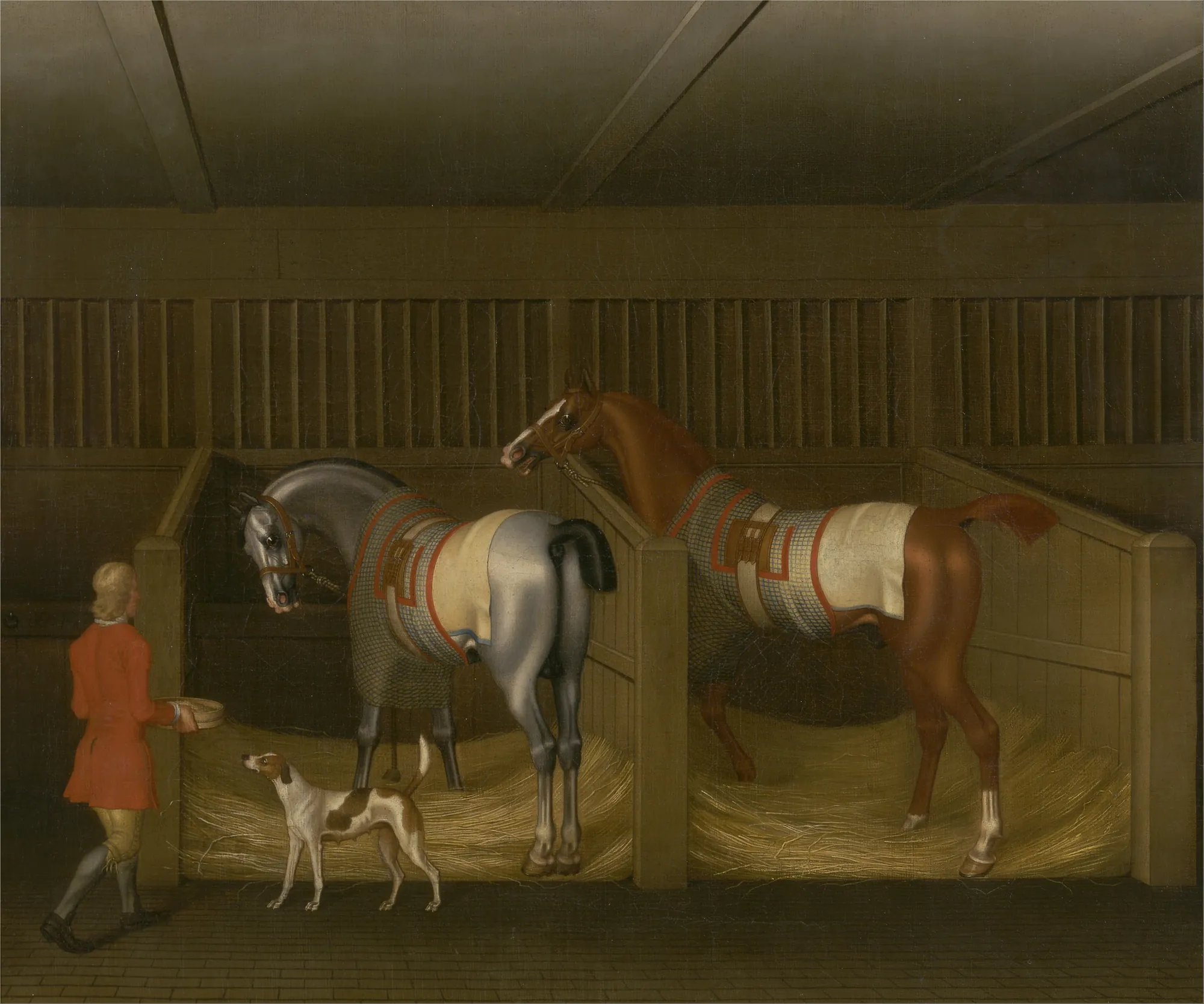 The Stables and Two Famous Running Horses of the Duke of Bolton