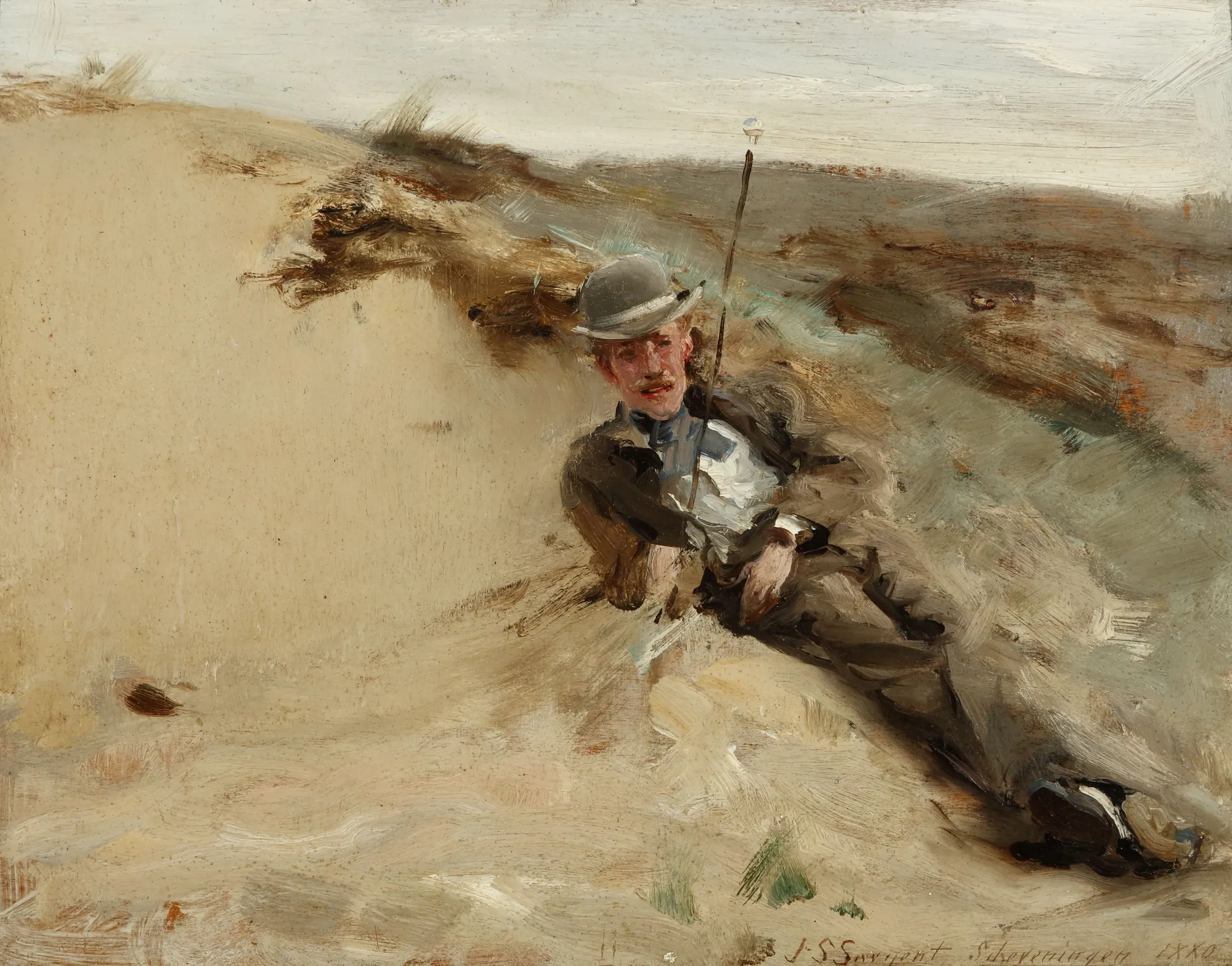 Portrait of Ralph Curtis on the Beach at Scheveningen