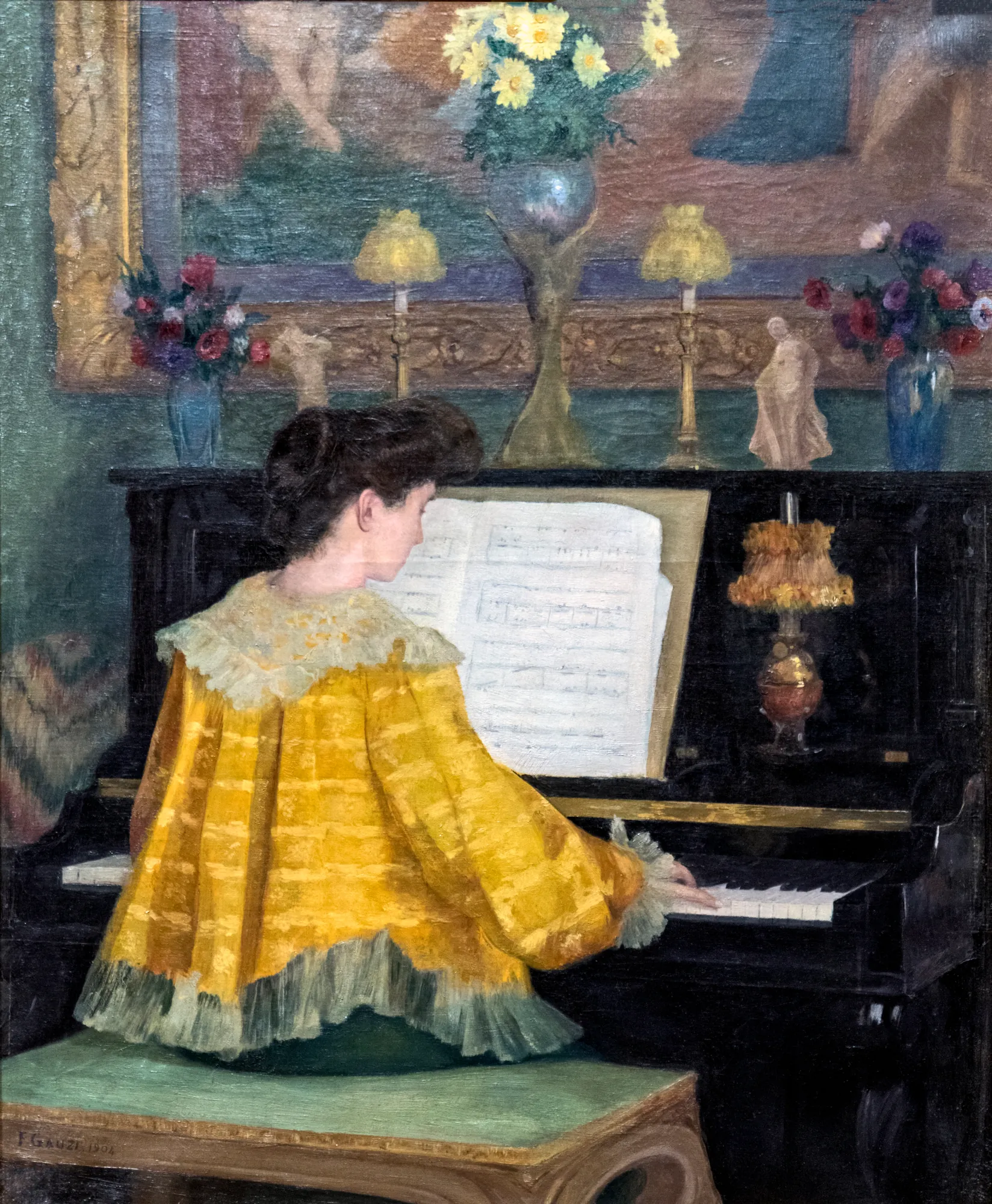 Jeune femme au piano