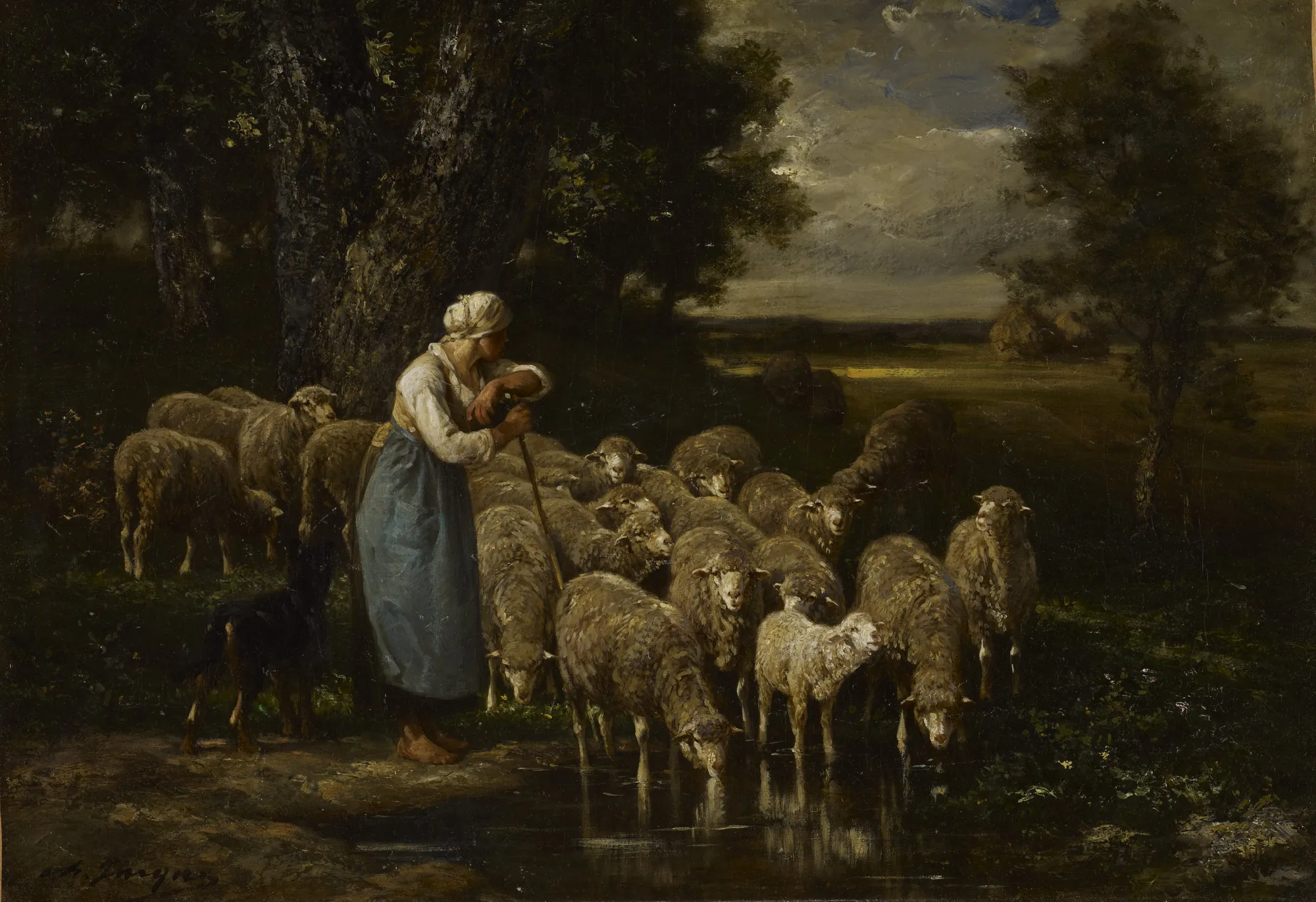 Shepherdess and Sheep, Fontainebleau