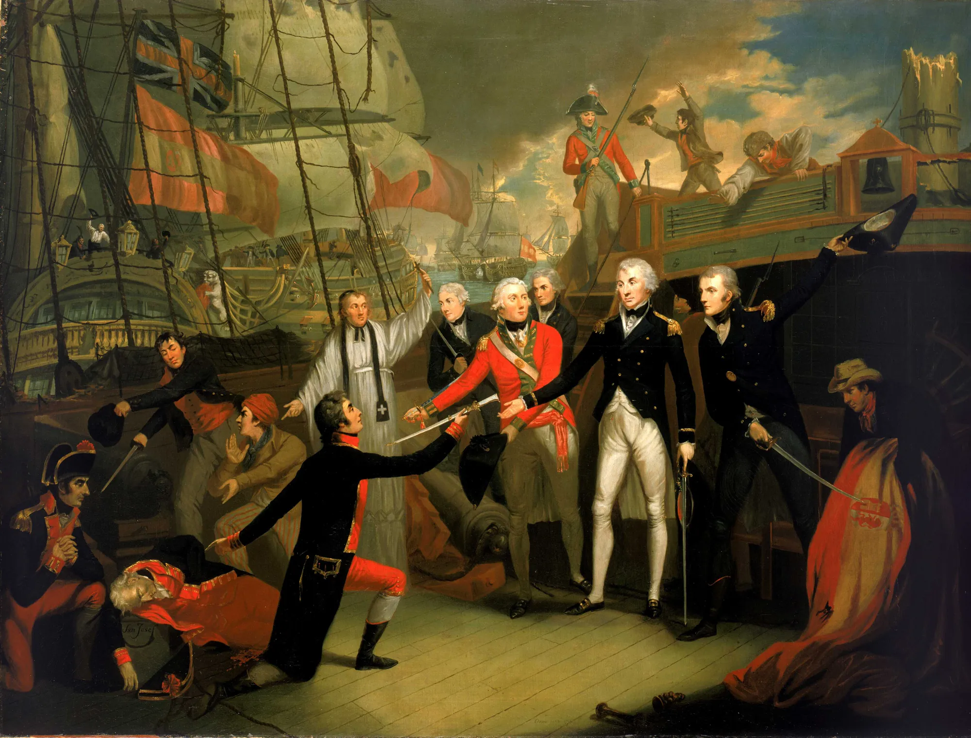 Nelson Receiving the Surrender of the 'San Josef' at the Battle of Cape St Vincent