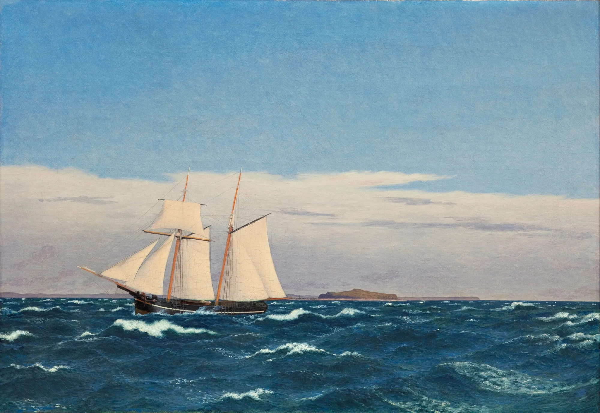 Marine Painting of the Island of Hjelm and the Coast of Jutland