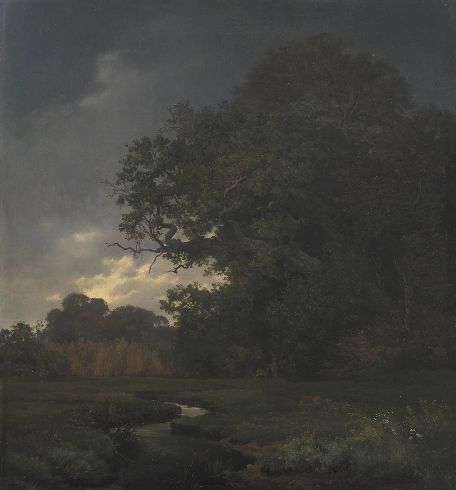 Landscape in Cloudy Weather, Late Afternoon