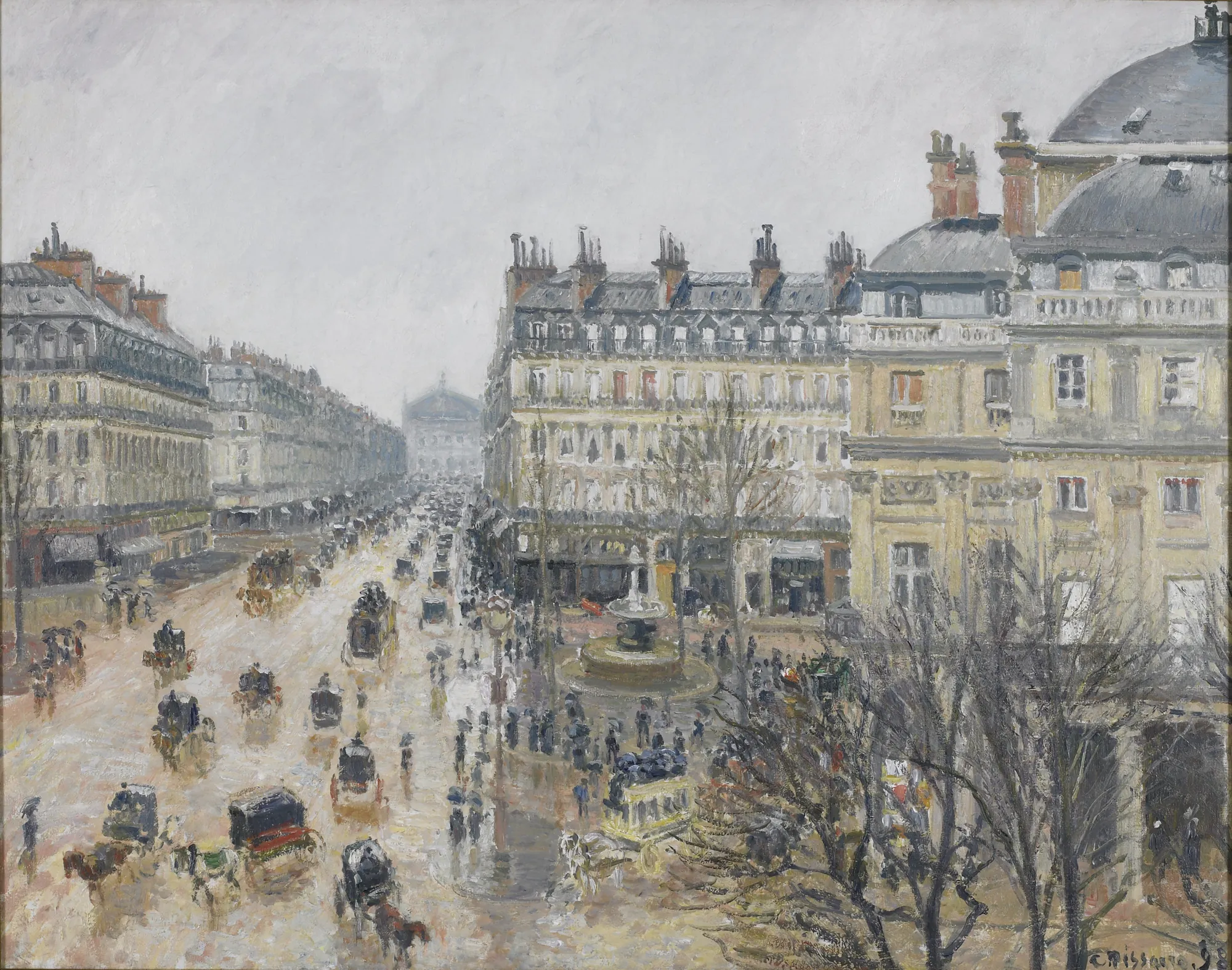 Place du Théâtre Français, Paris: Rain