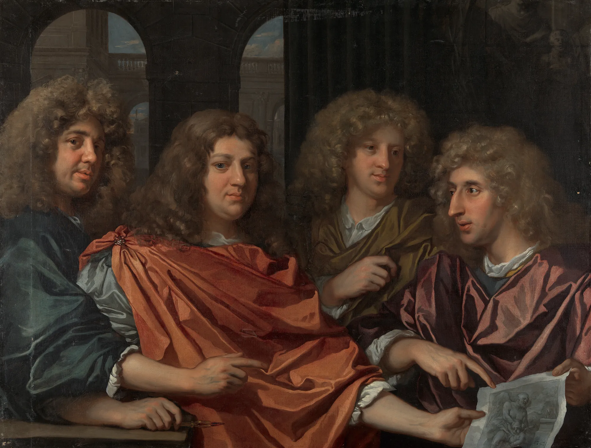 Group Portrait of Four Artists