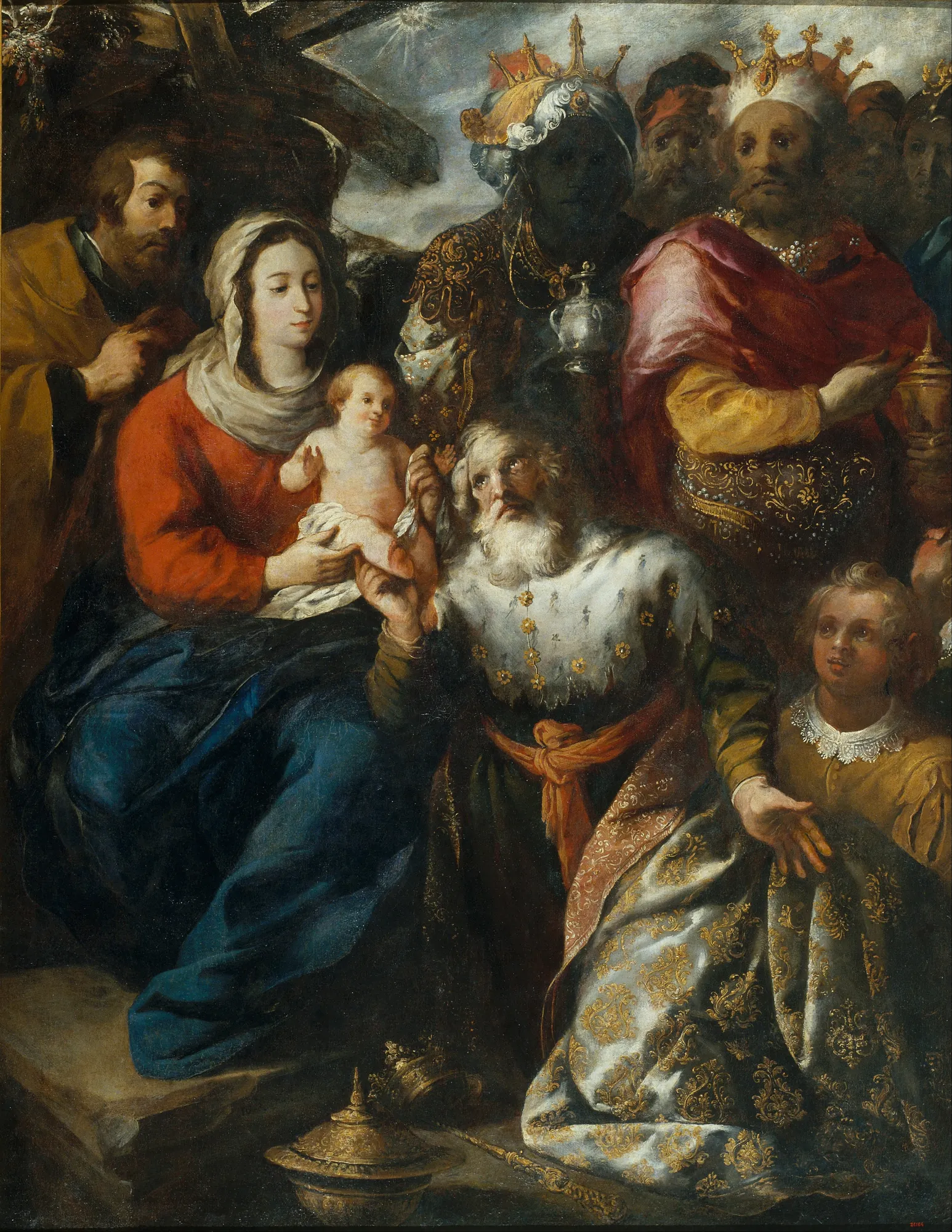 Epiphany Epiphany by Francisco Herrera the Younger. A vibrant Baroque depiction of the Adoration of the Magi, featuring the Virgin and Child surrounded by the kings in ornate, luminous robes.