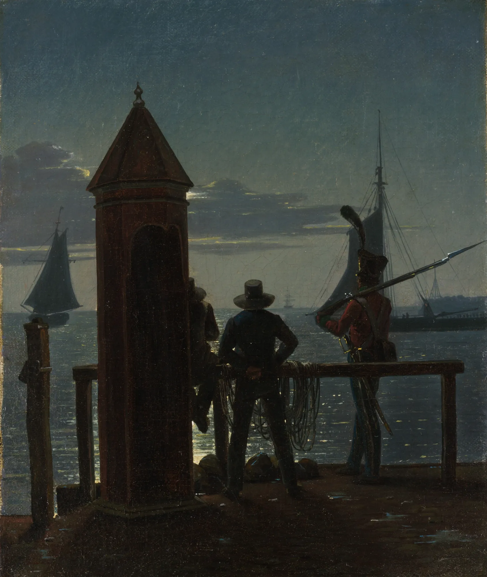 View from the Citadel Ramparts in Copenhagen by Moonlight