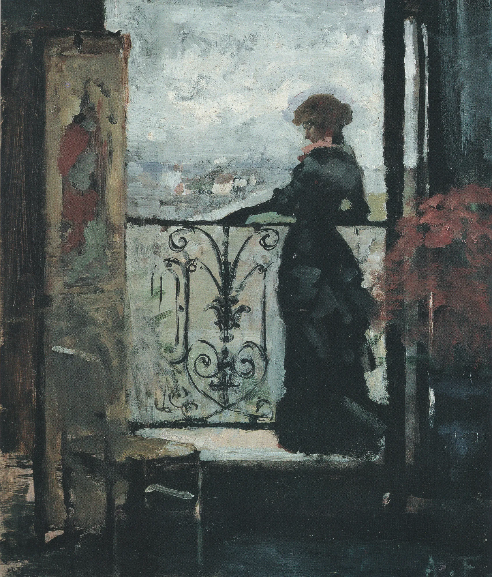 Lady Standing on a Balcony