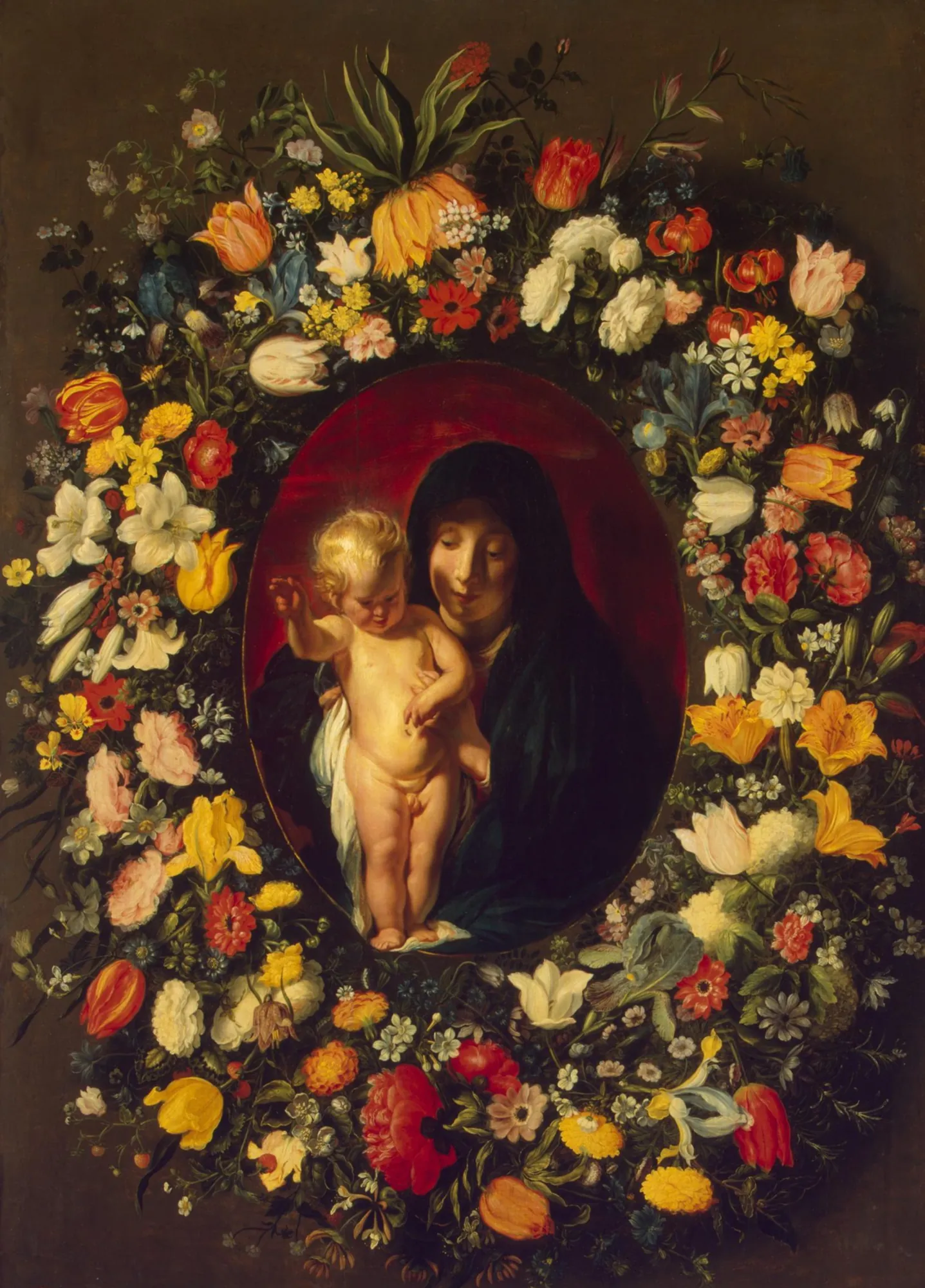 Madonna and Child in the Garland of Flowers