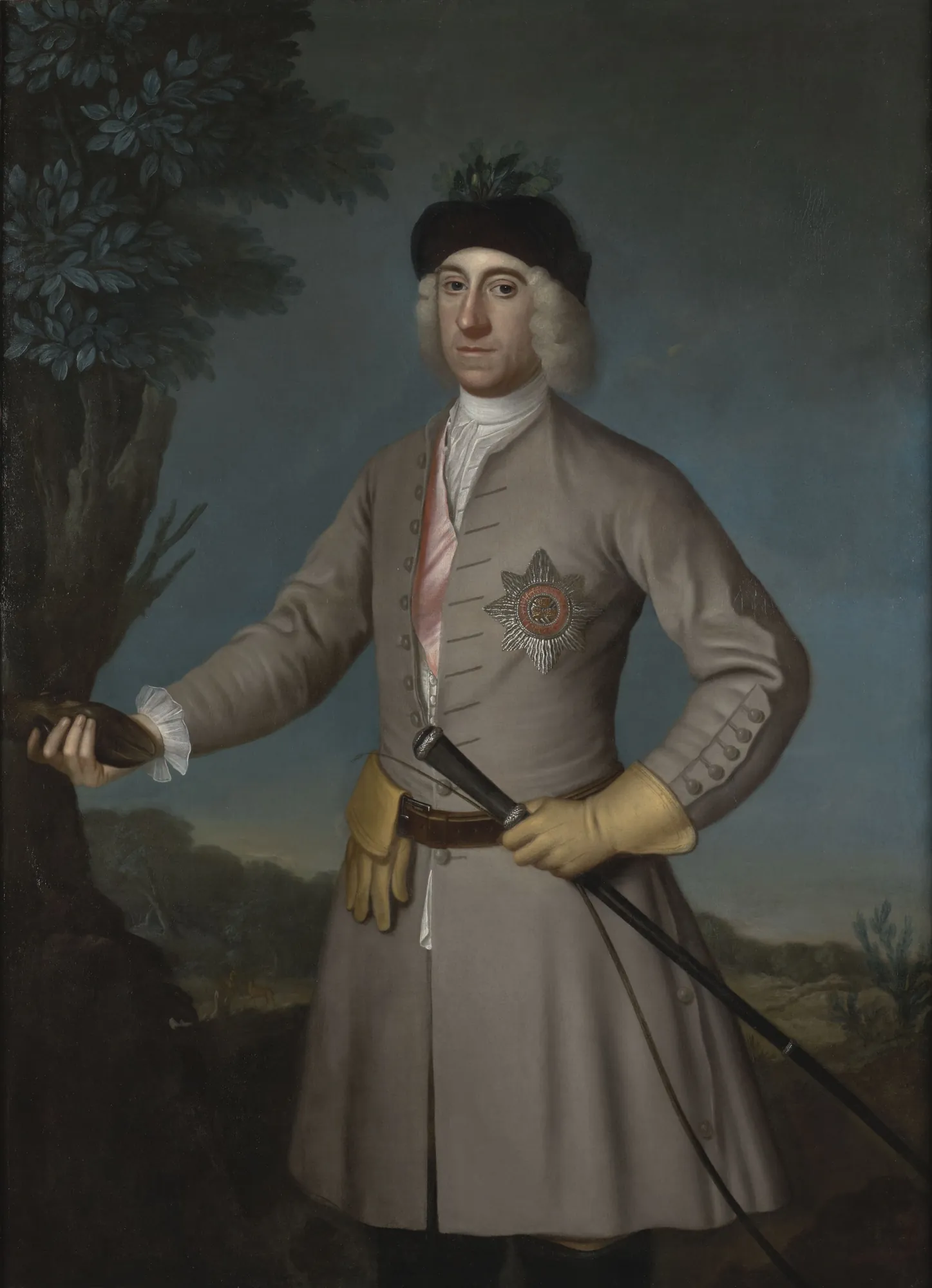 John Campbell, 3rd Earl of Breadalbane John Campbell, 3rd Earl of Breadalbane by John Wootton. A three-quarter length portrait of a nobleman in a grey riding coat and black hat, standing outdoors near a tree.