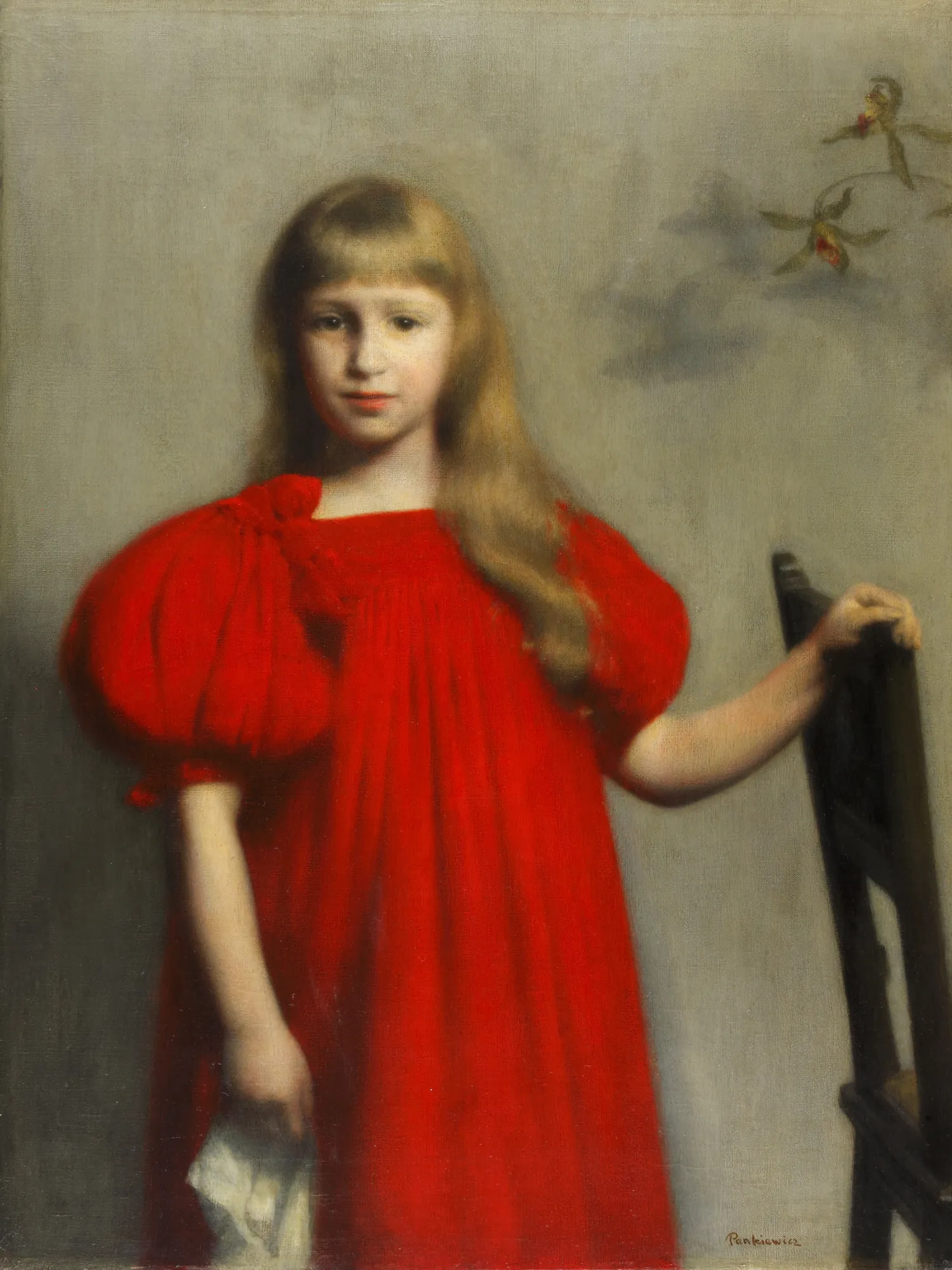 Portrait of Józefa Oderfeldówna in a Red Dress