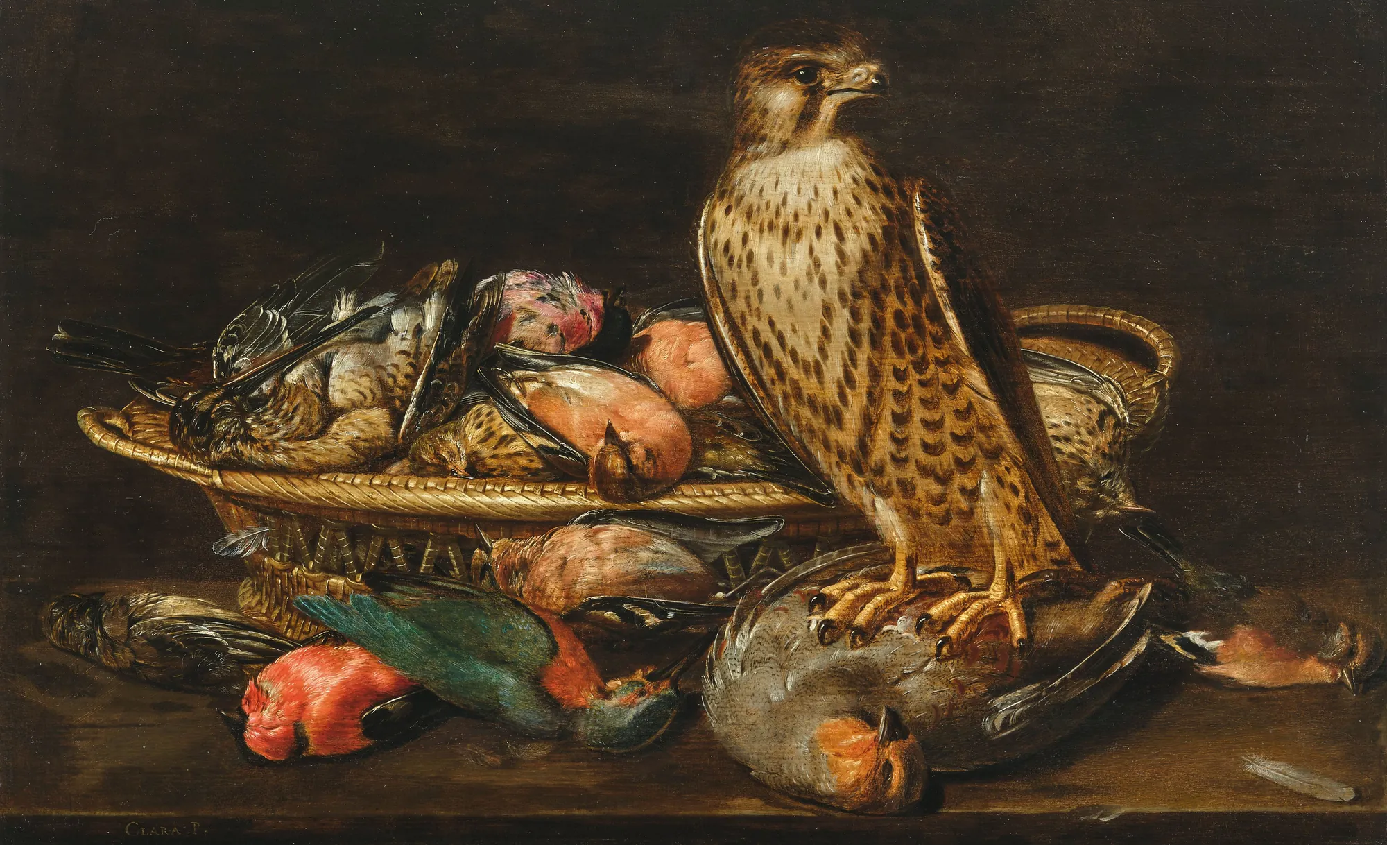 Still Life with a Peregrine Falcon and Birds