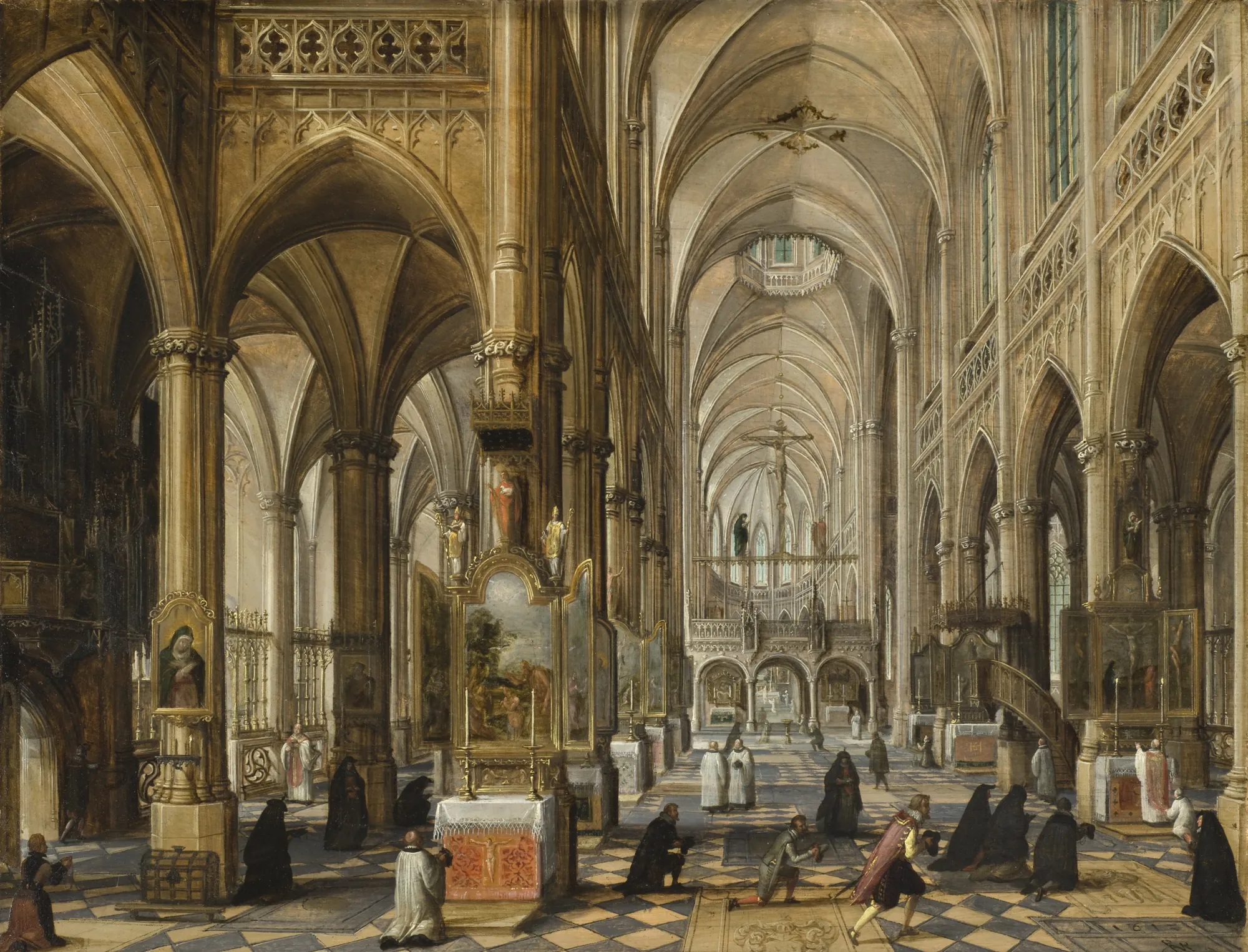 Interior of a Gothic Cathedral