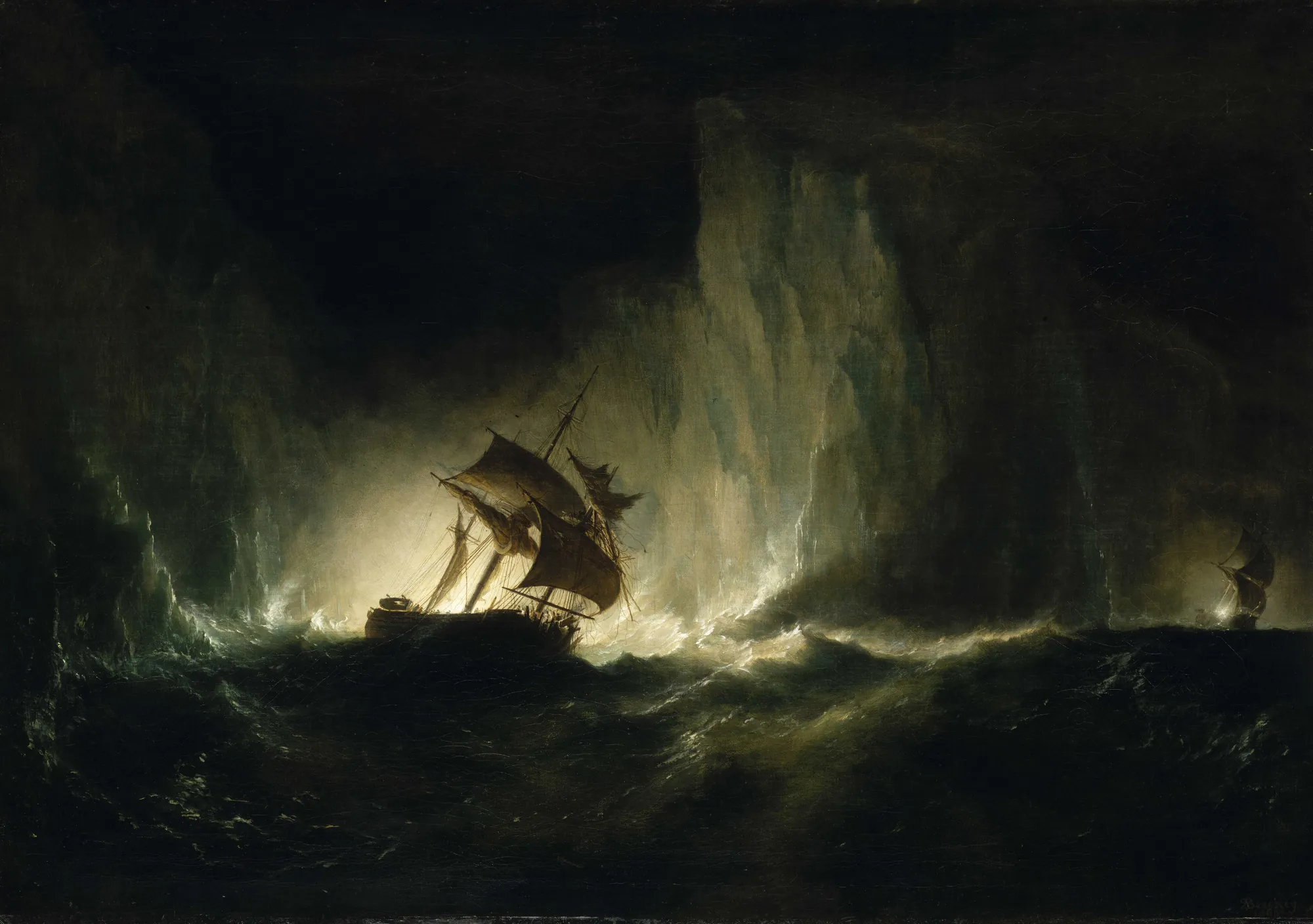 HMS 'Erebus' Passing Through the Chain of Bergs