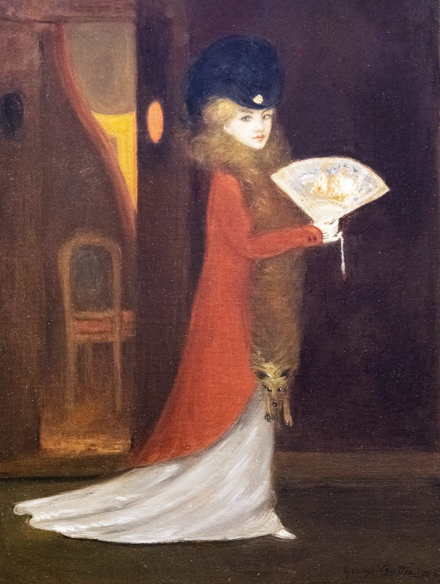 Femme au renard et à l'éventail