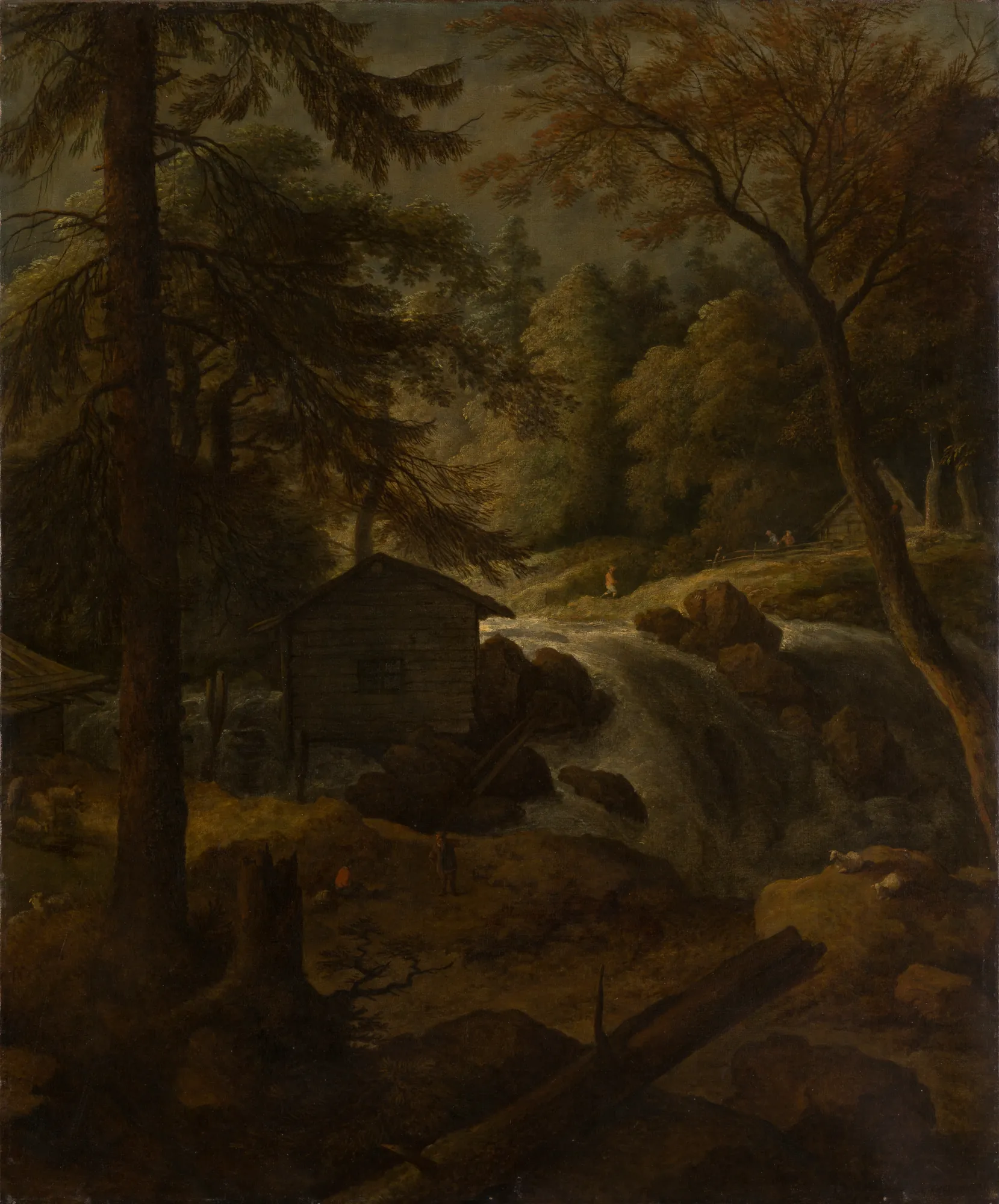 Norwegian Landscape with Watermill on a Stream