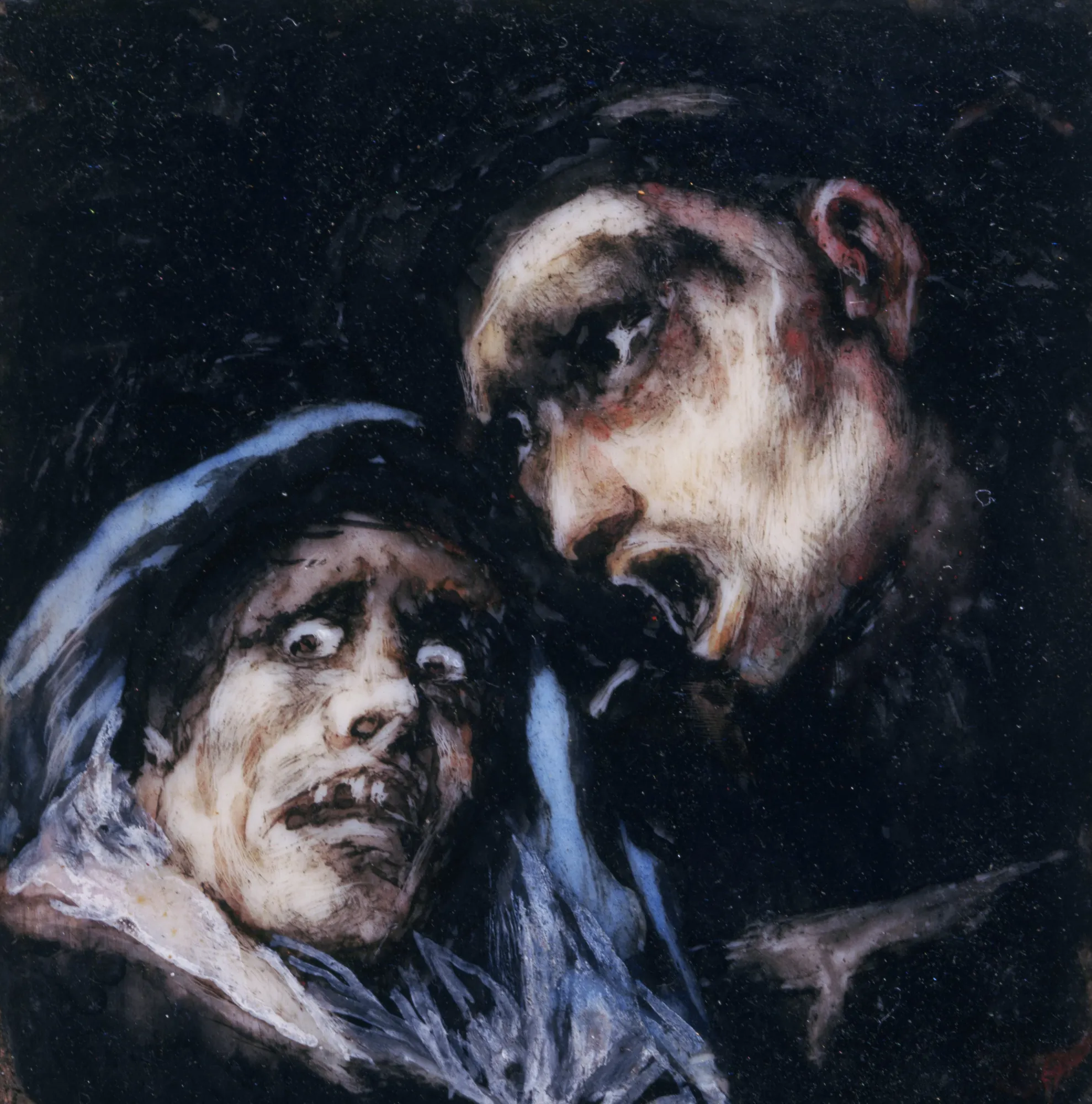 Monk Talking to an Old Woman